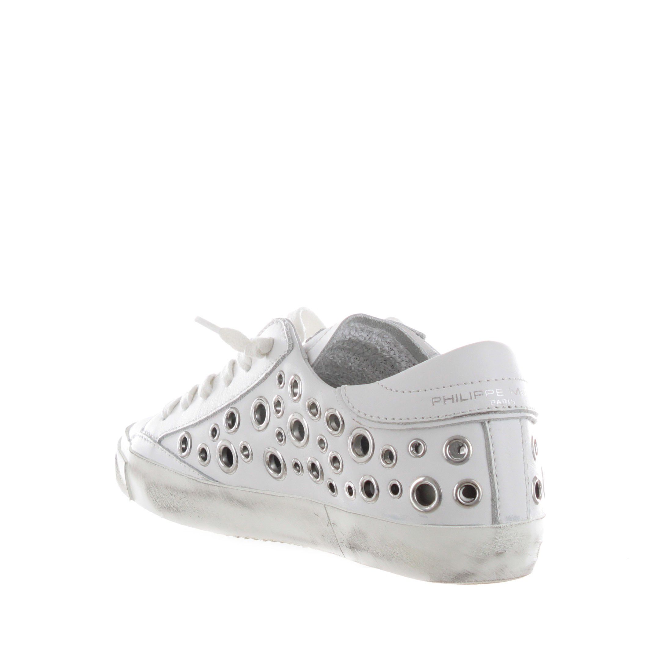 Philippe model sneaker paris x low in pelle con borchie da donna