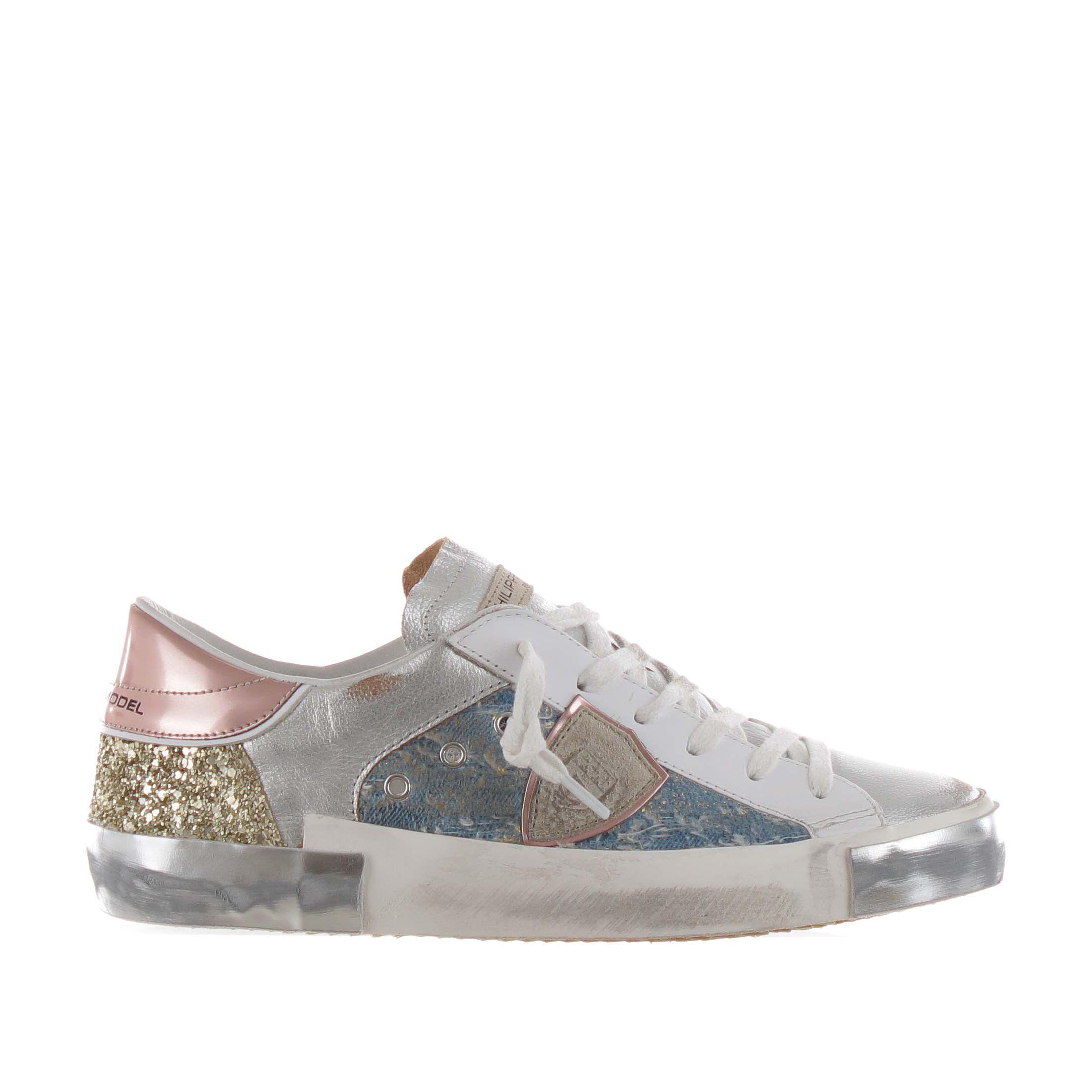 Philippe model sneaker paris x low in pelle metal da donna