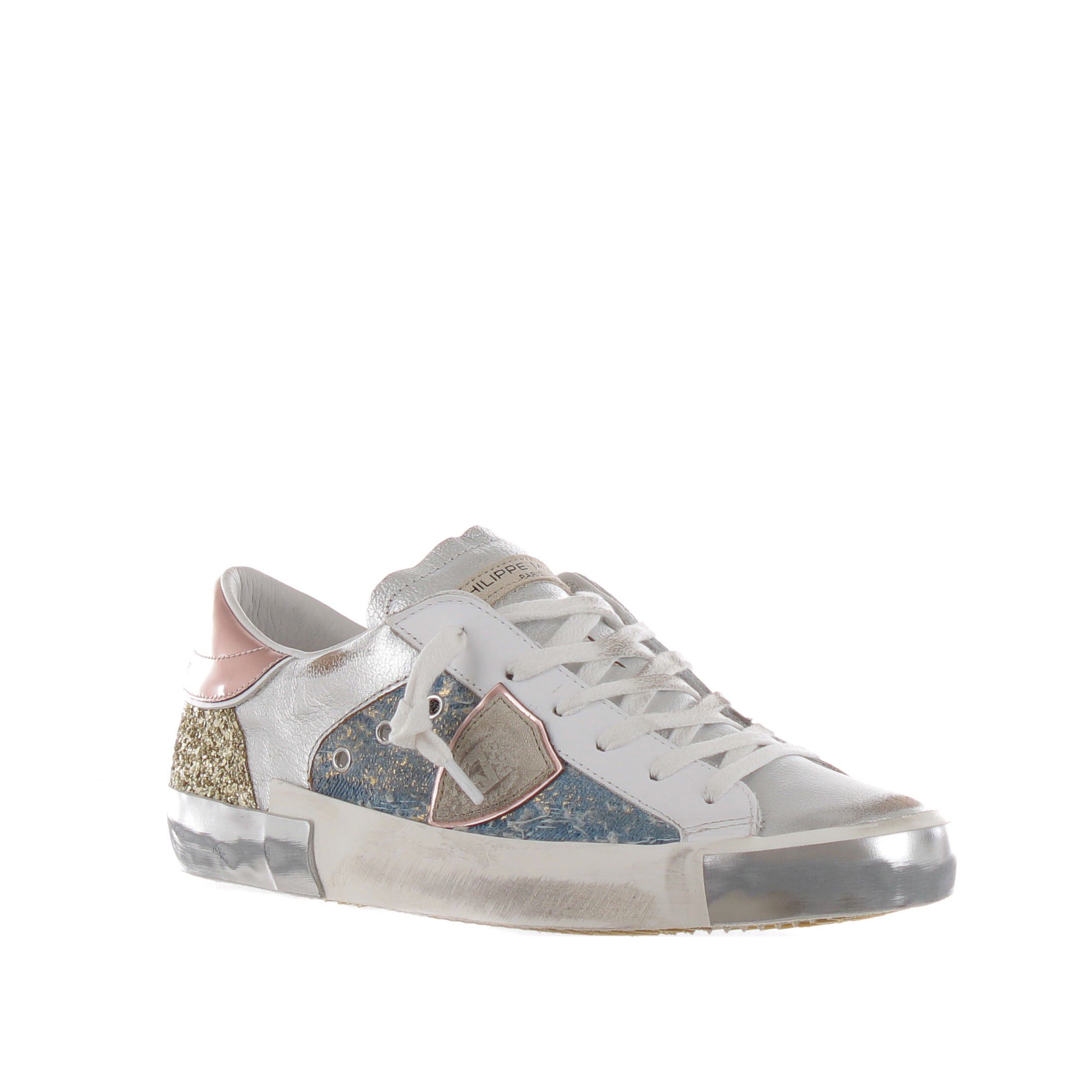 Philippe model sneaker paris x low in pelle metal da donna