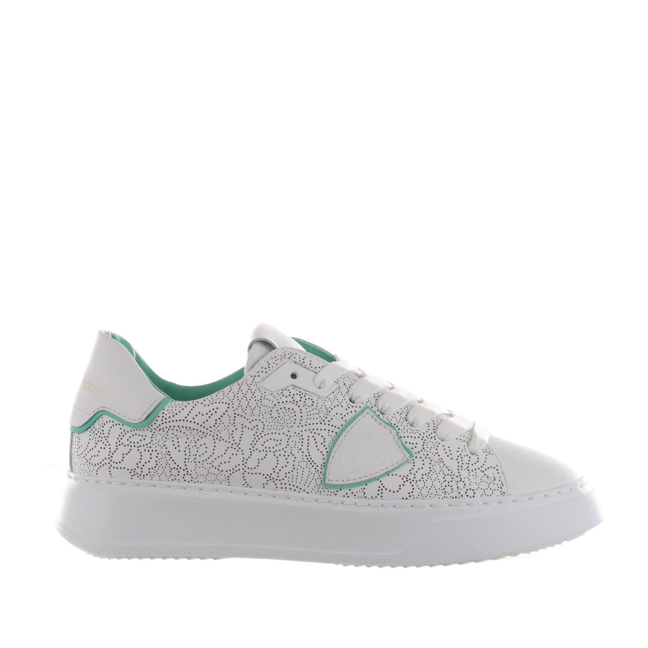 Philippe model sneaker temple in pelle forata effetto pizzo da donna