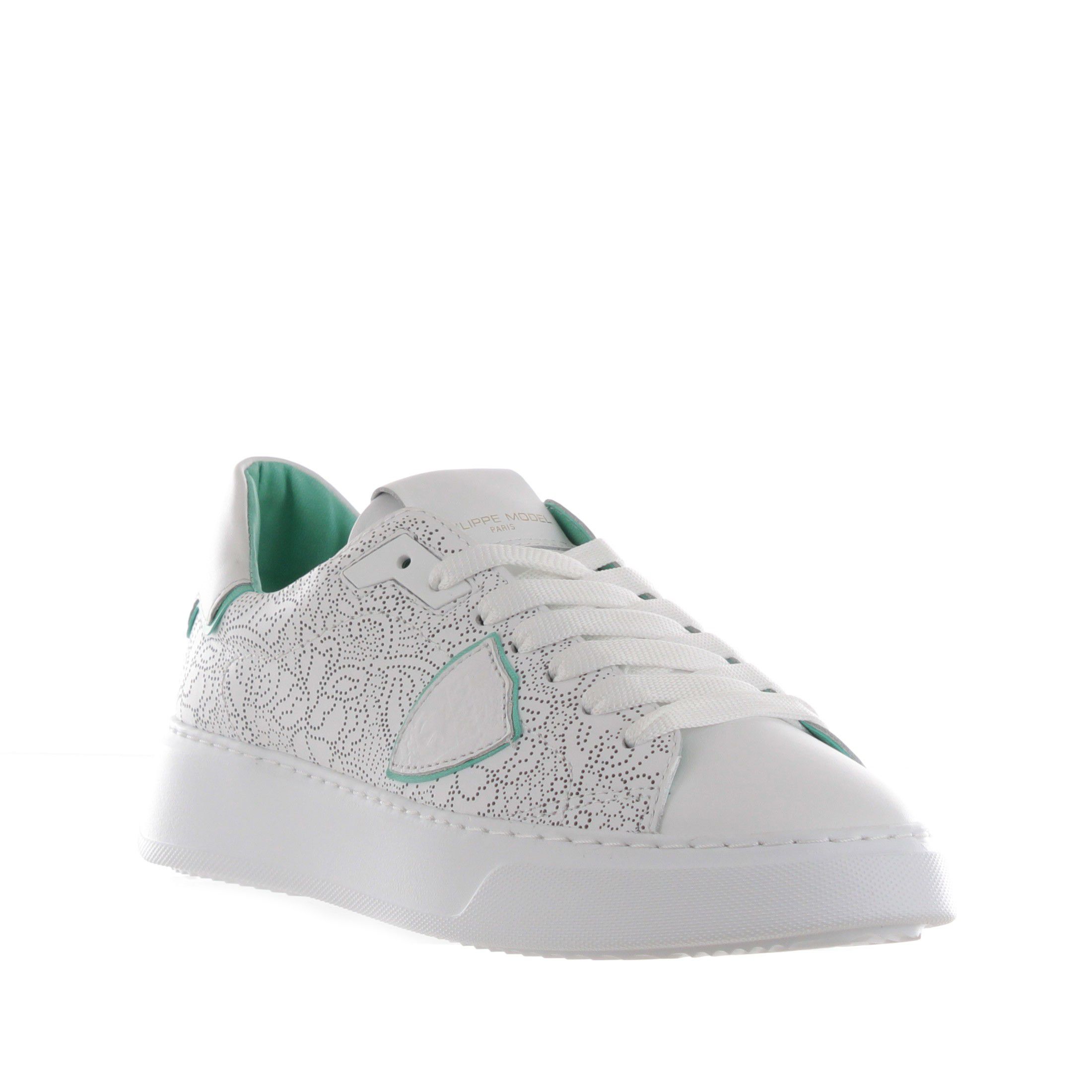 Philippe model sneaker temple in pelle forata effetto pizzo da donna
