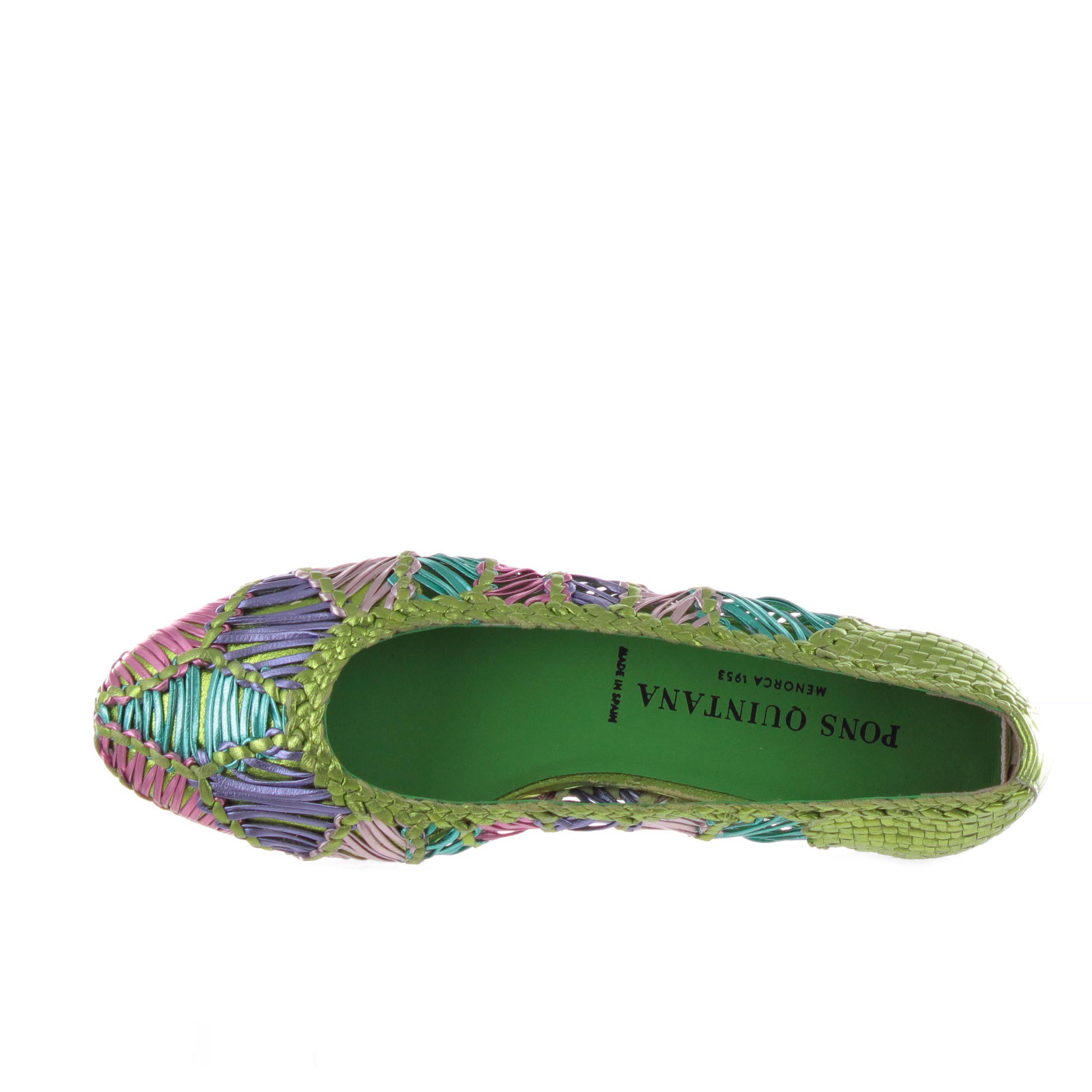Pons quintana ballerina athena in pelle metal da donna