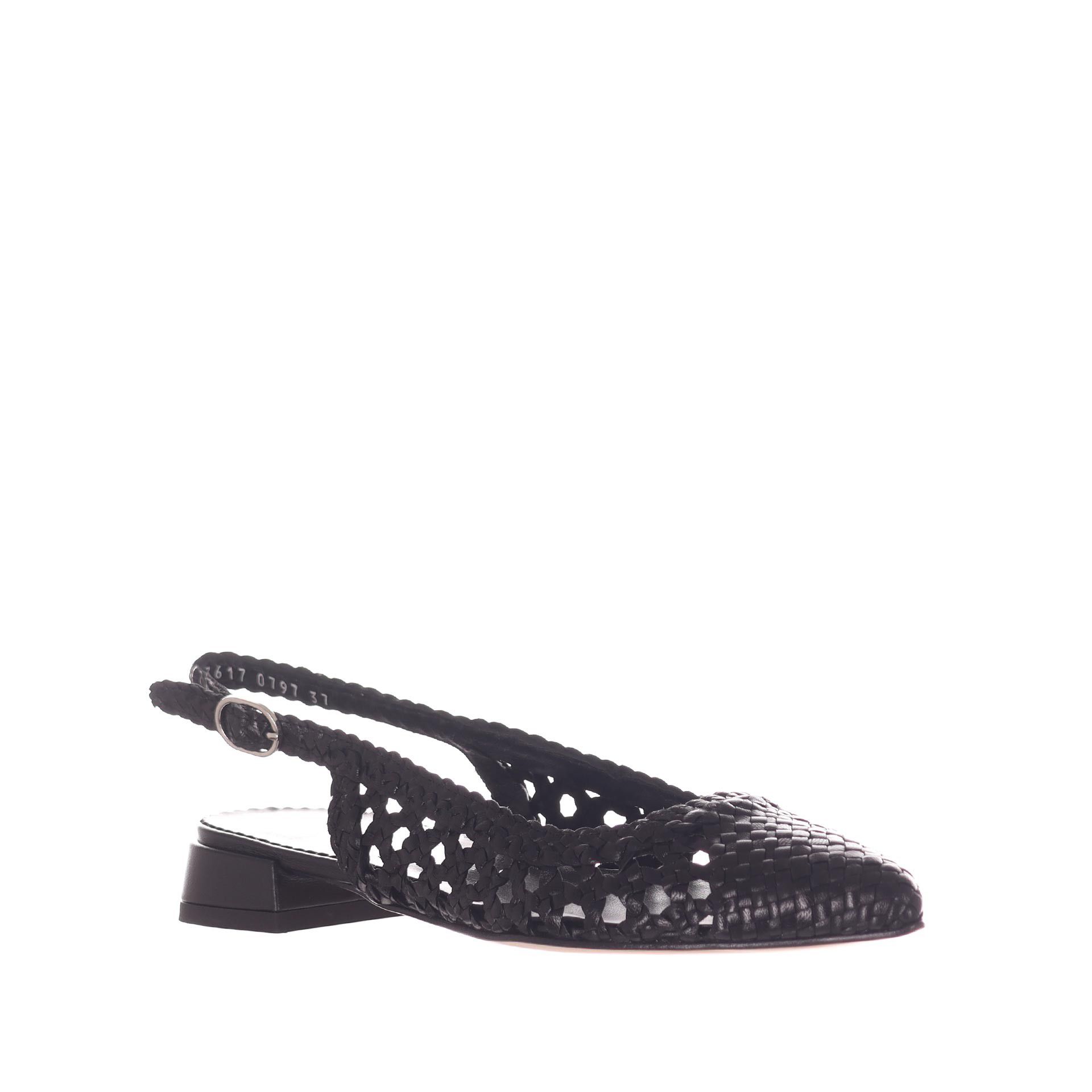 Pons quintana ballerina slingback sonia in pelle intrecciata da donna