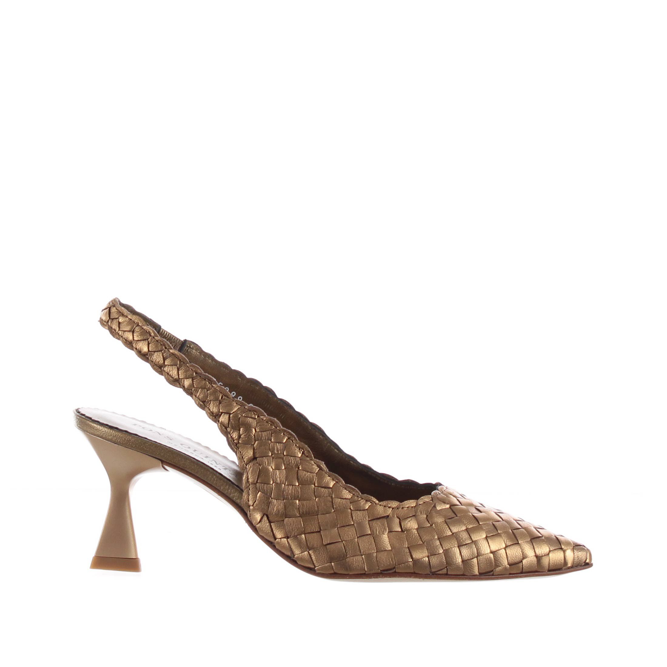 Pons quintana décolleté slingback moritz in pelle intrecciata da donna
