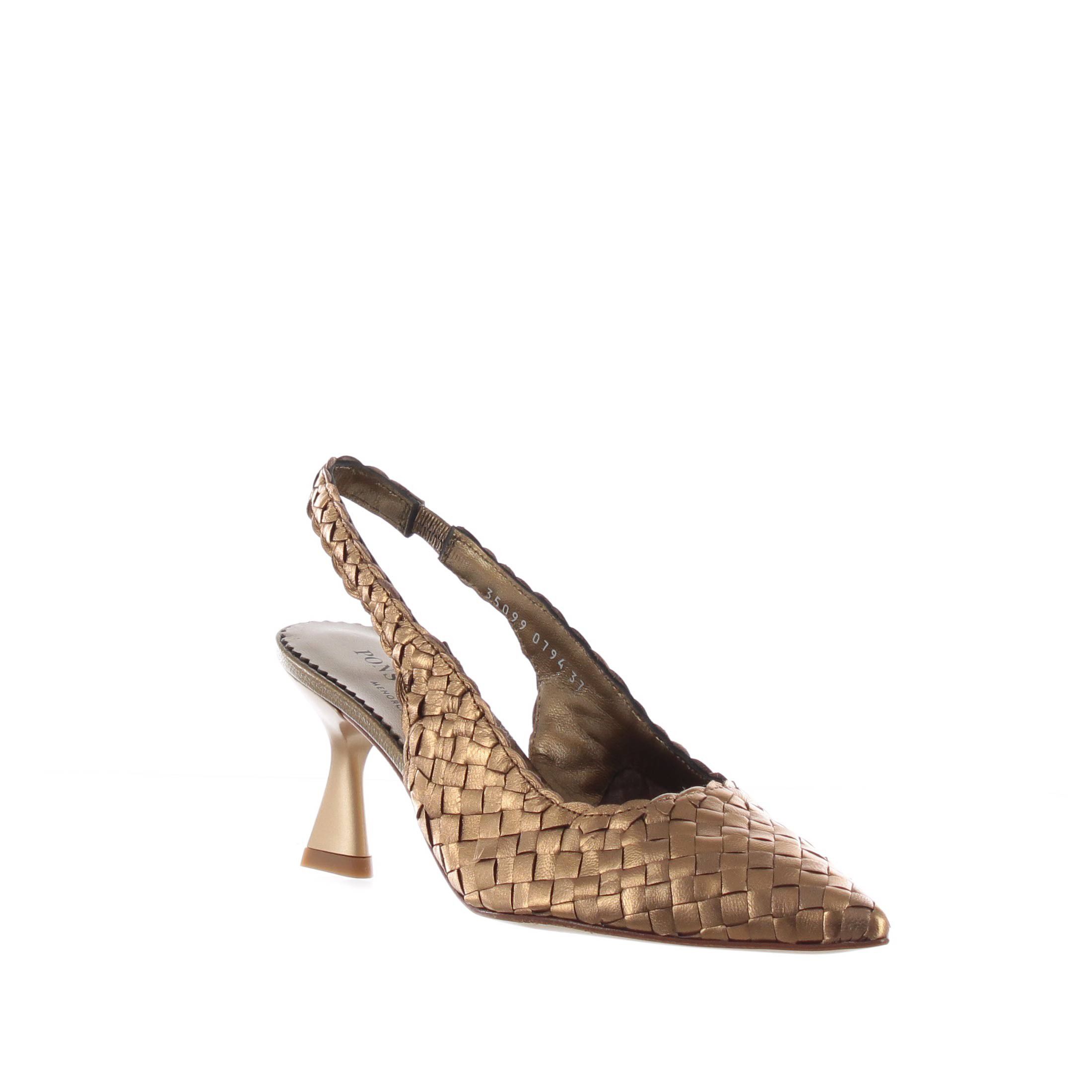 Pons quintana décolleté slingback moritz in pelle intrecciata da donna