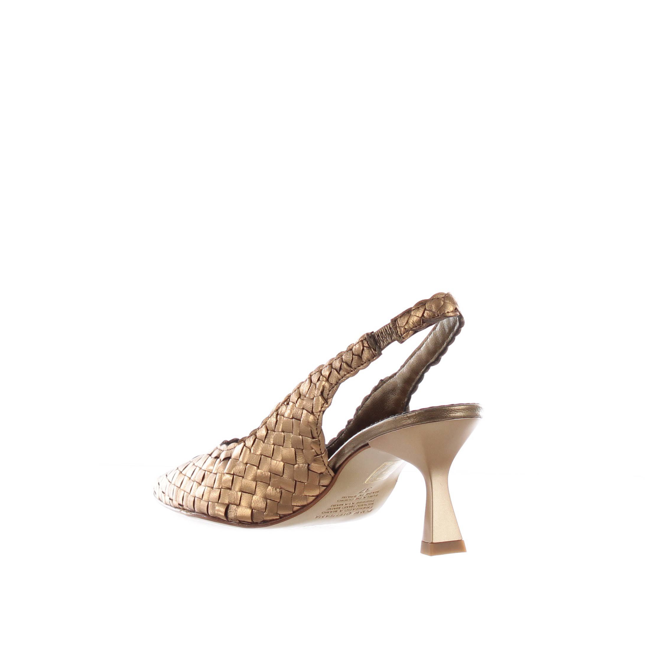 Pons quintana décolleté slingback moritz in pelle intrecciata da donna