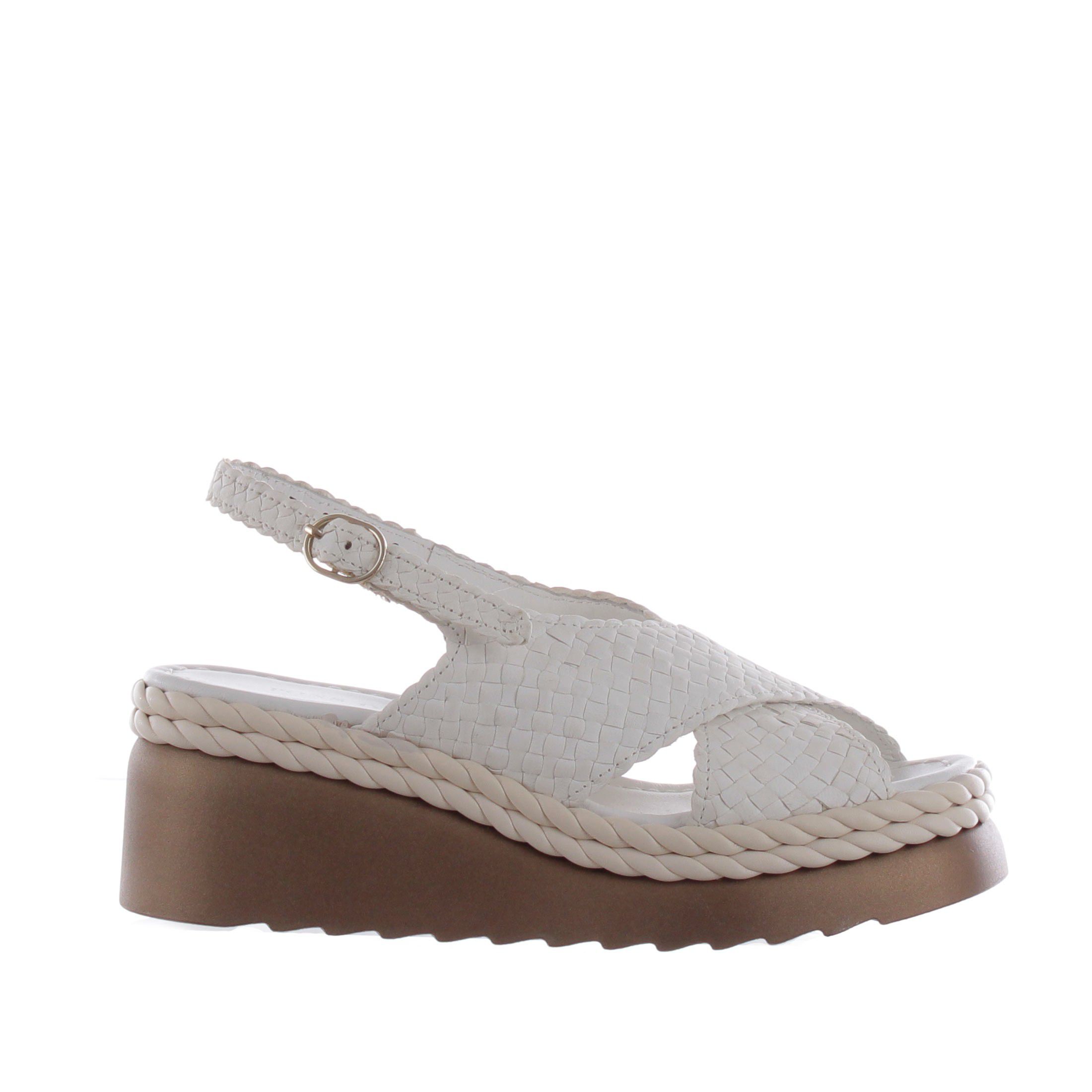 Pons quintana sandalo ibiza in pelle intrecciata da donna
