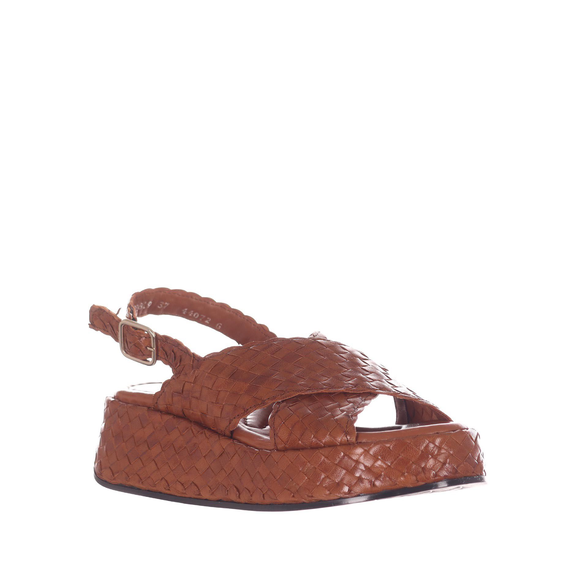 Pons quintana sandalo maui in pelle intrecciata da donna