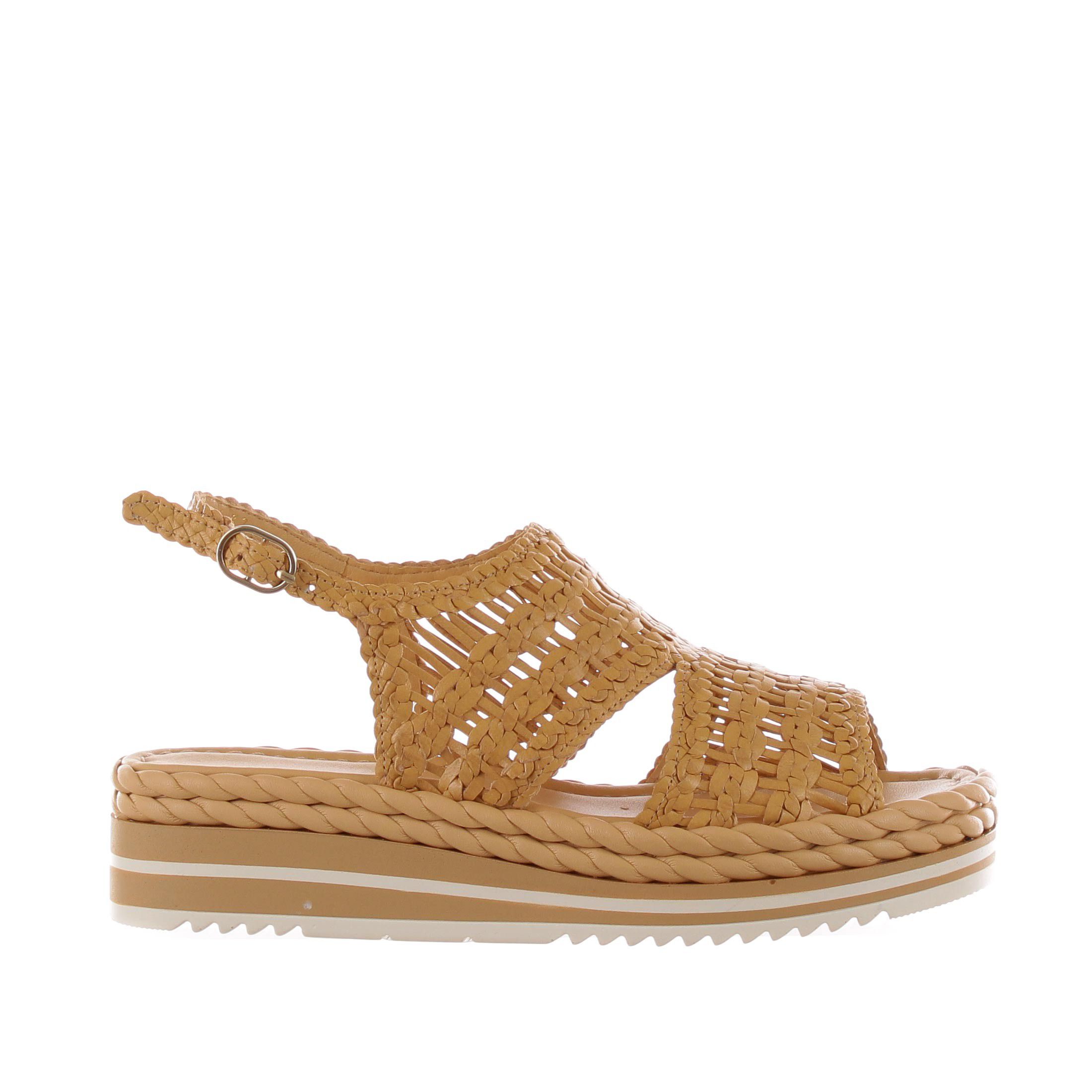 Sandalo milan in pelle intrecciata