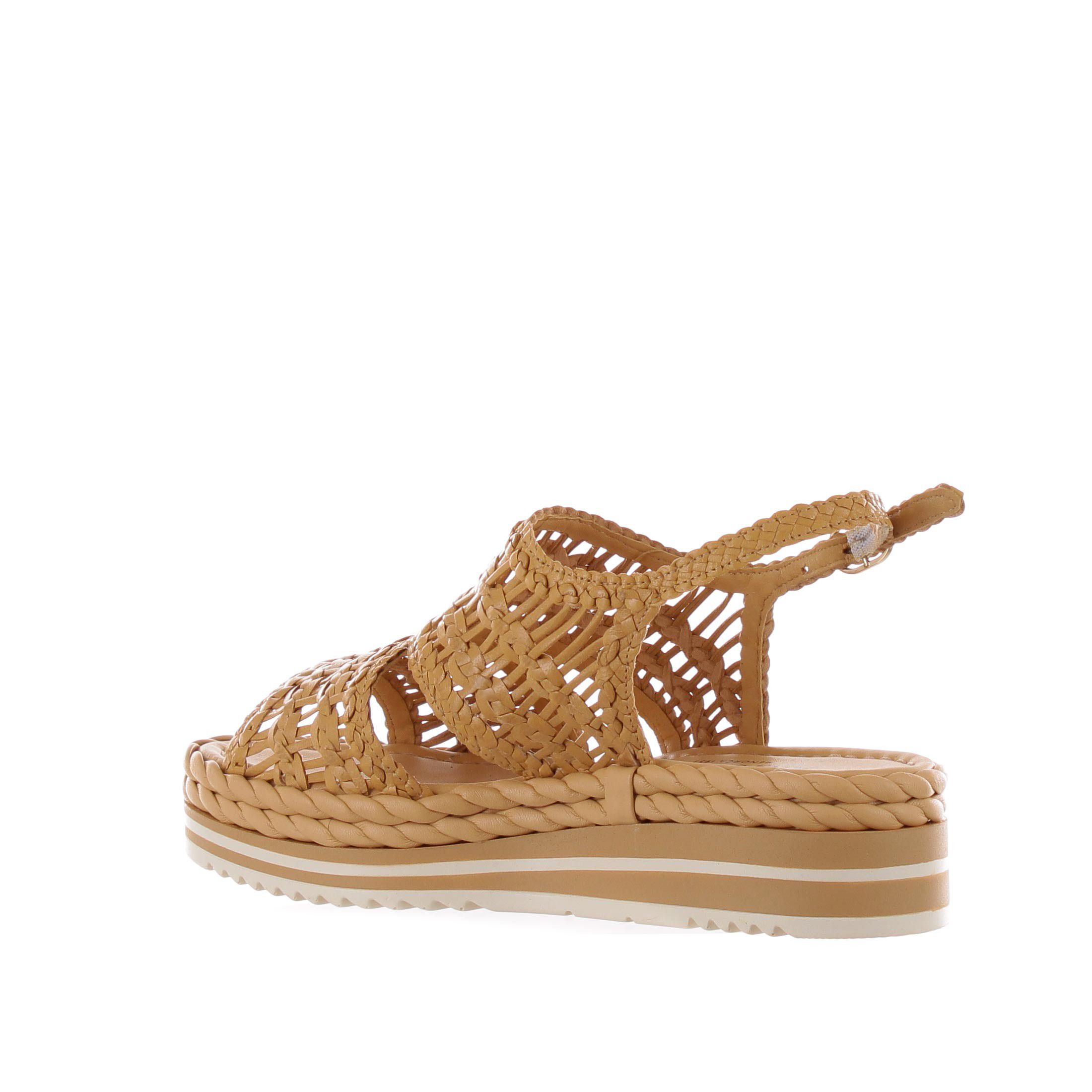 Sandalo milan in pelle intrecciata