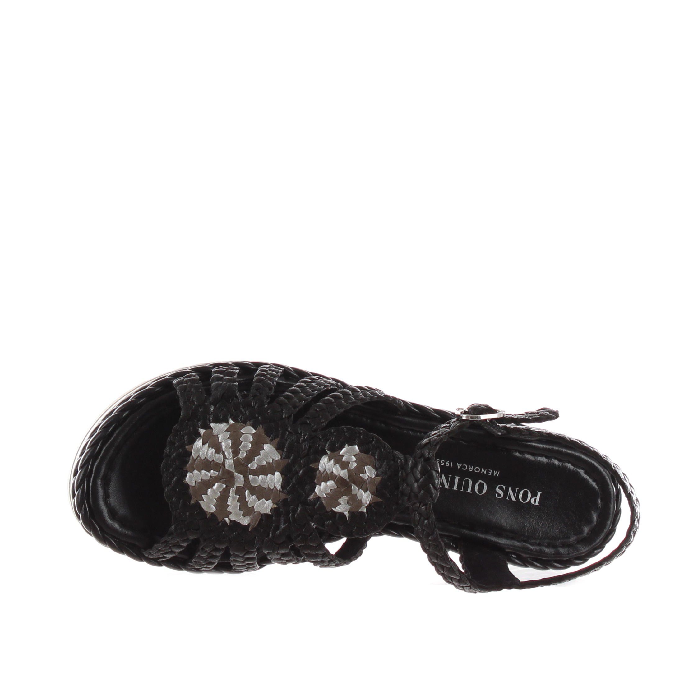 Pons quintana sandalo milan in pelle intrecciata da donna