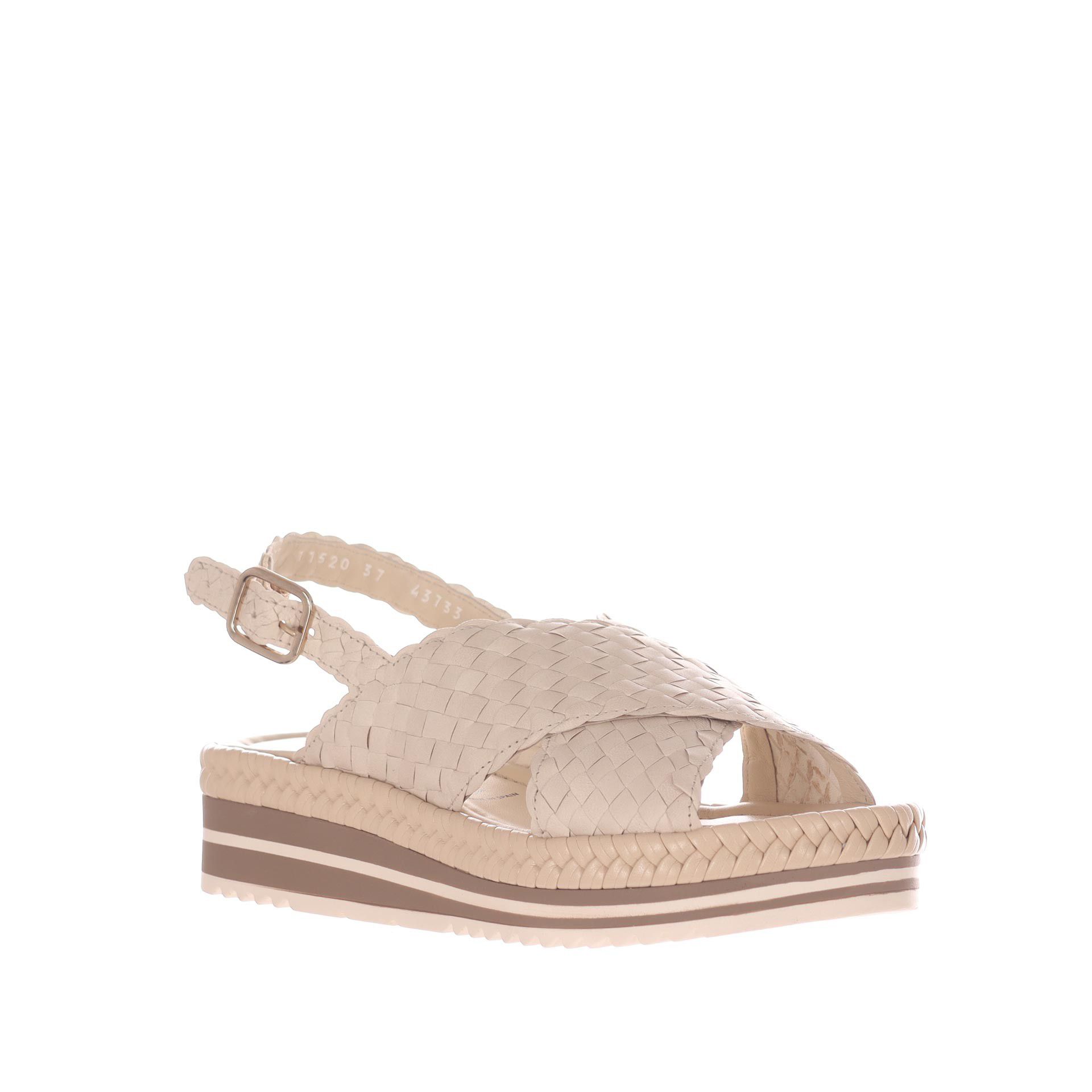 Pons quintana sandalo milan in pelle intrecciata da donna