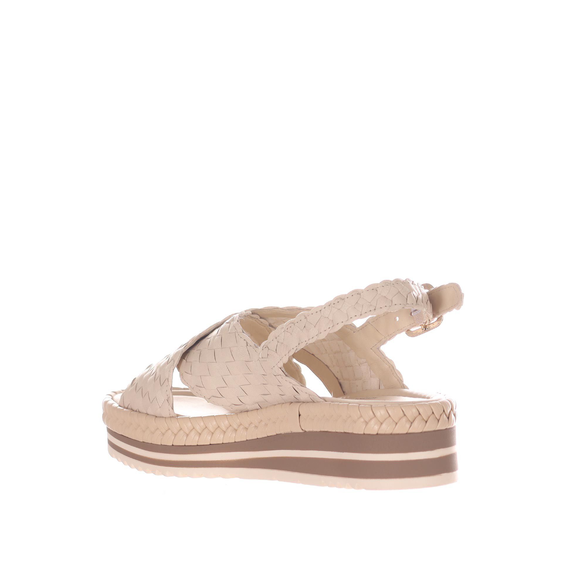 Pons quintana sandalo milan in pelle intrecciata da donna