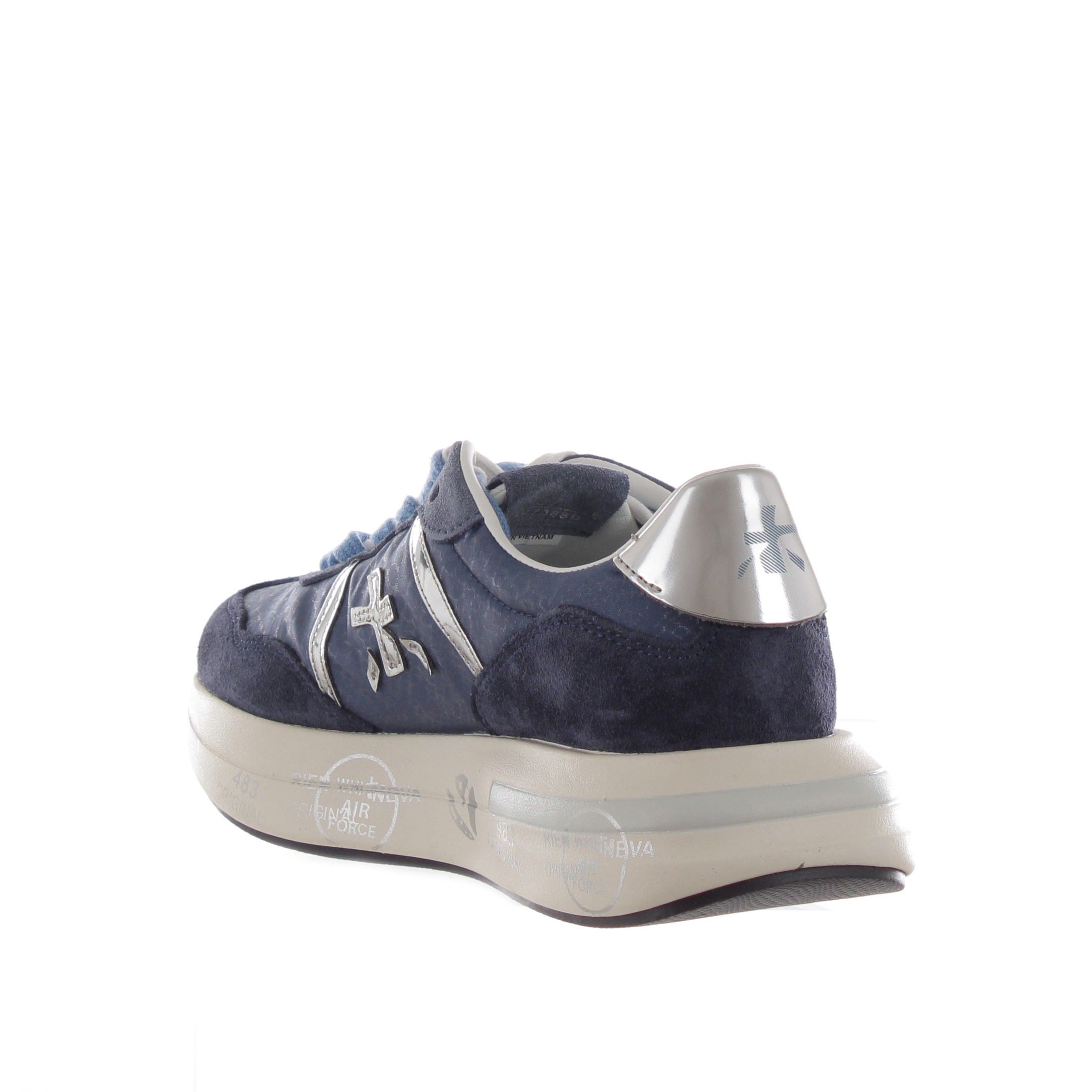 Premiata sneaker in camosccio e nylon  da donna