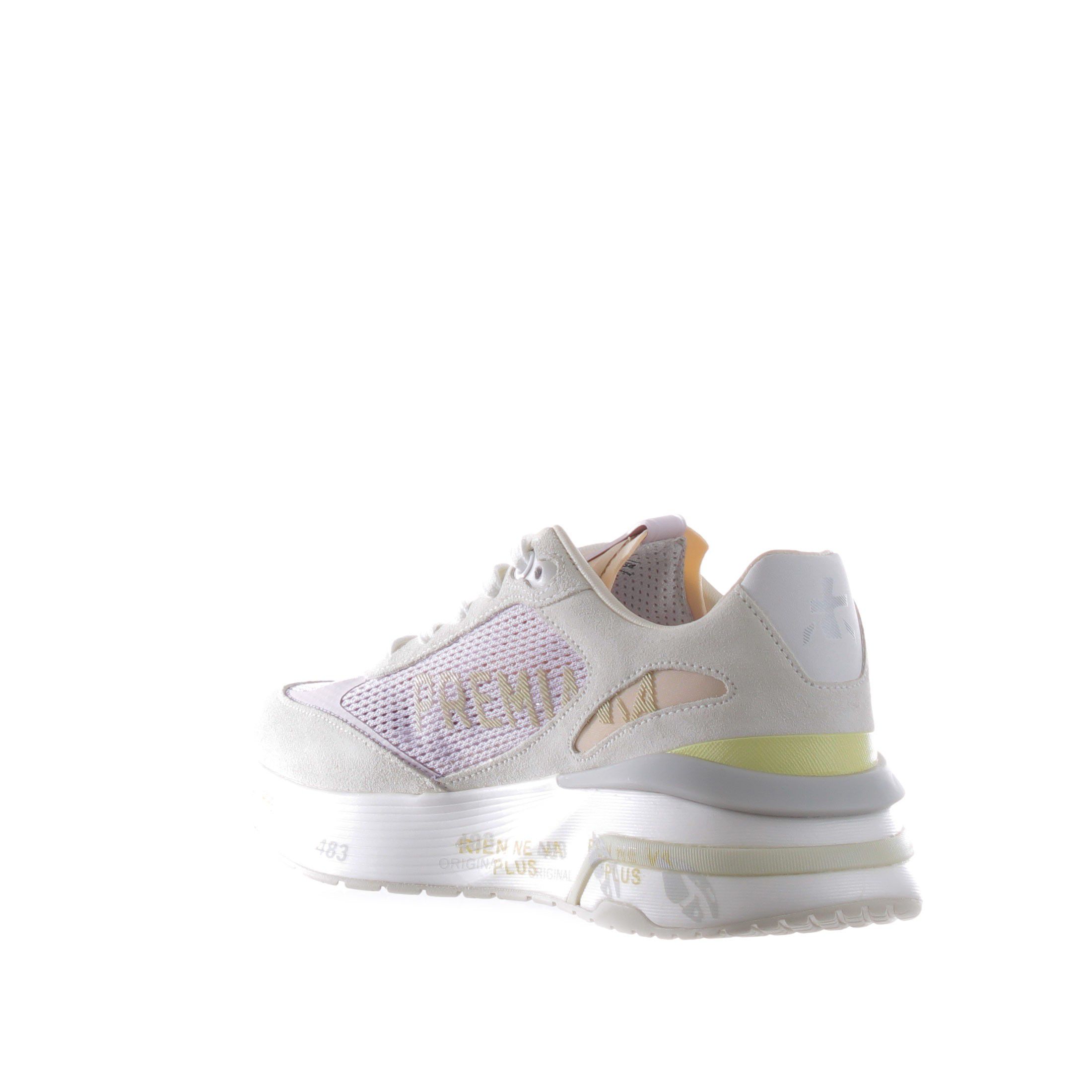 Premiata sneaker in camoscio e nylon a rete da donna