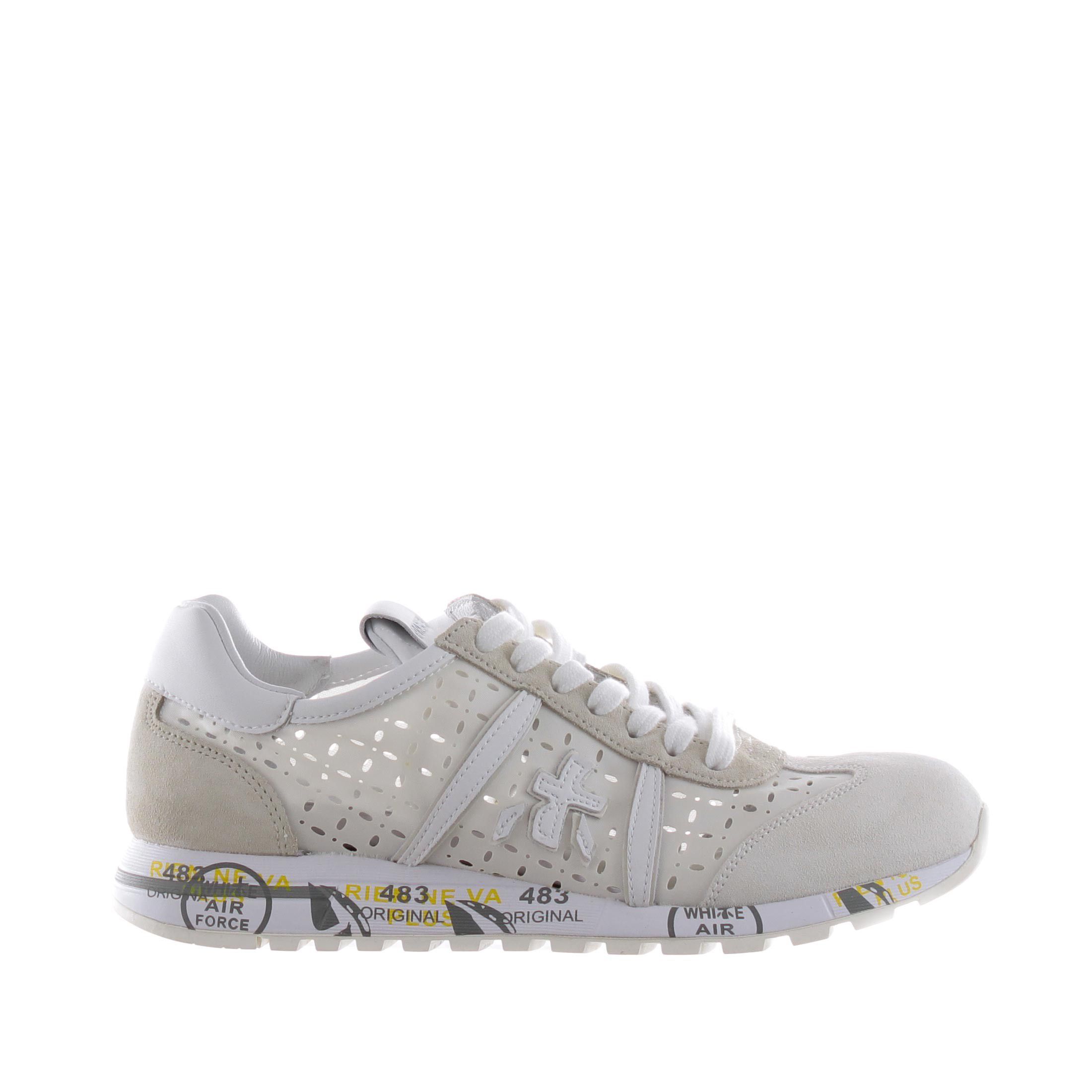 Premiata sneaker in camoscio e nylon da donna