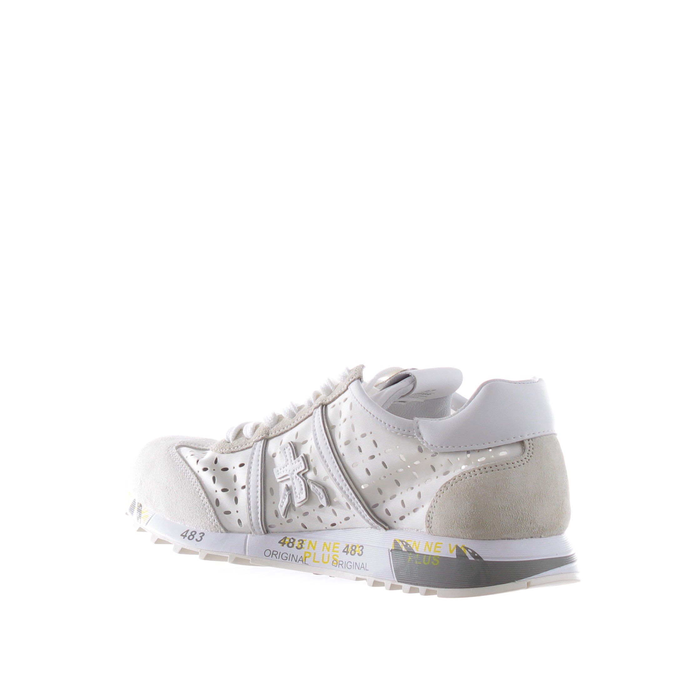 Premiata sneaker in camoscio e nylon da donna