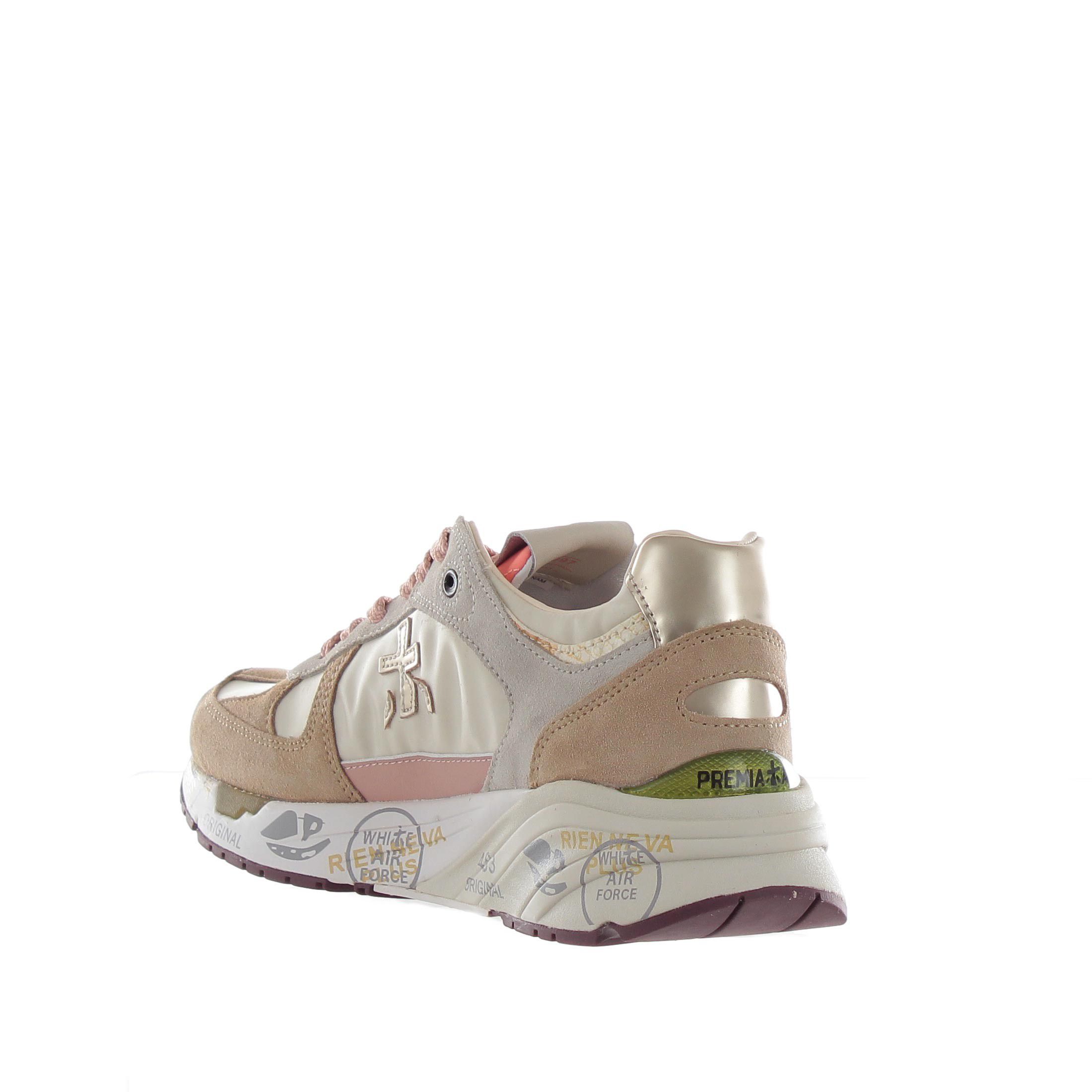 Premiata sneaker in camoscio e nylon da donna
