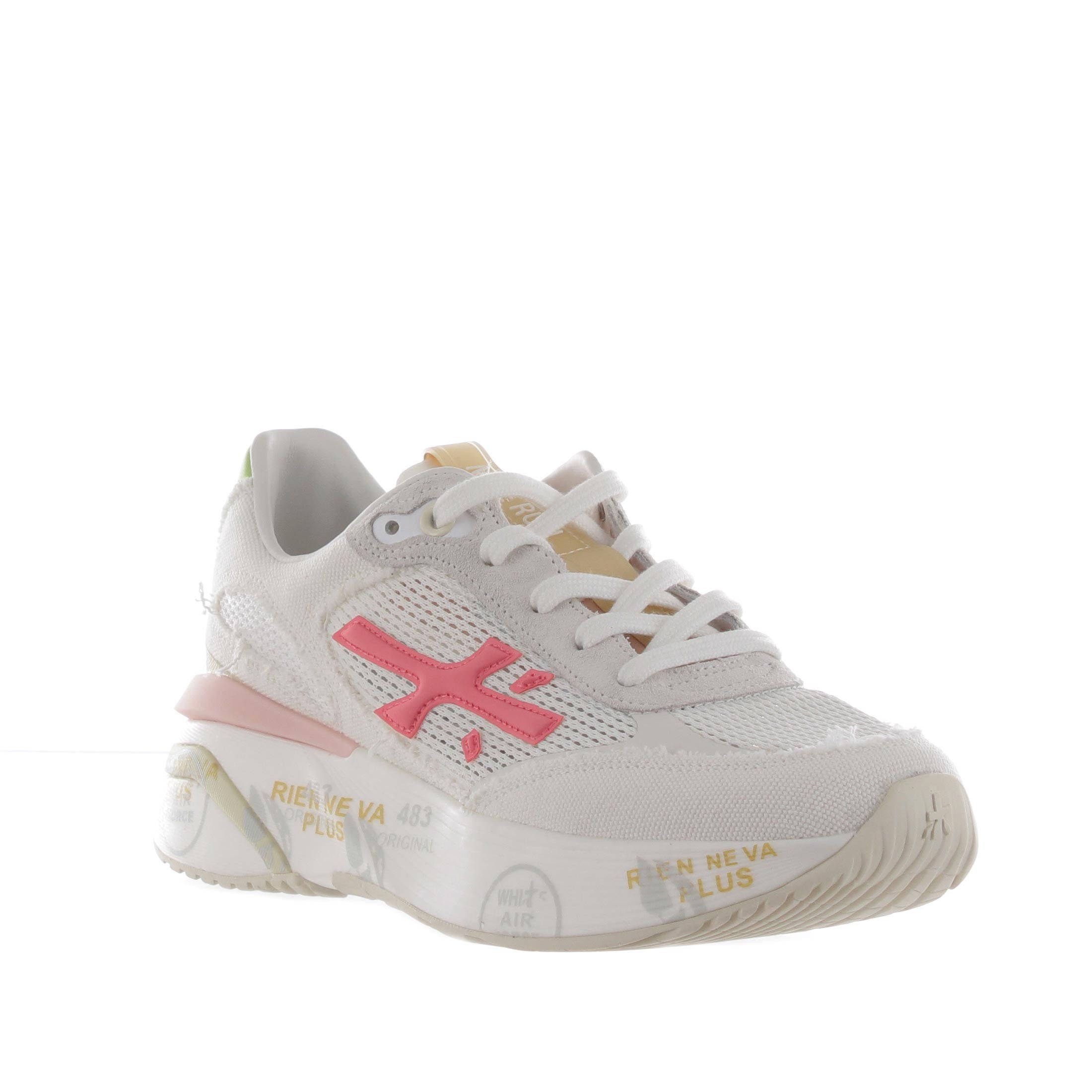Premiata sneaker in camoscio e nylon da donna