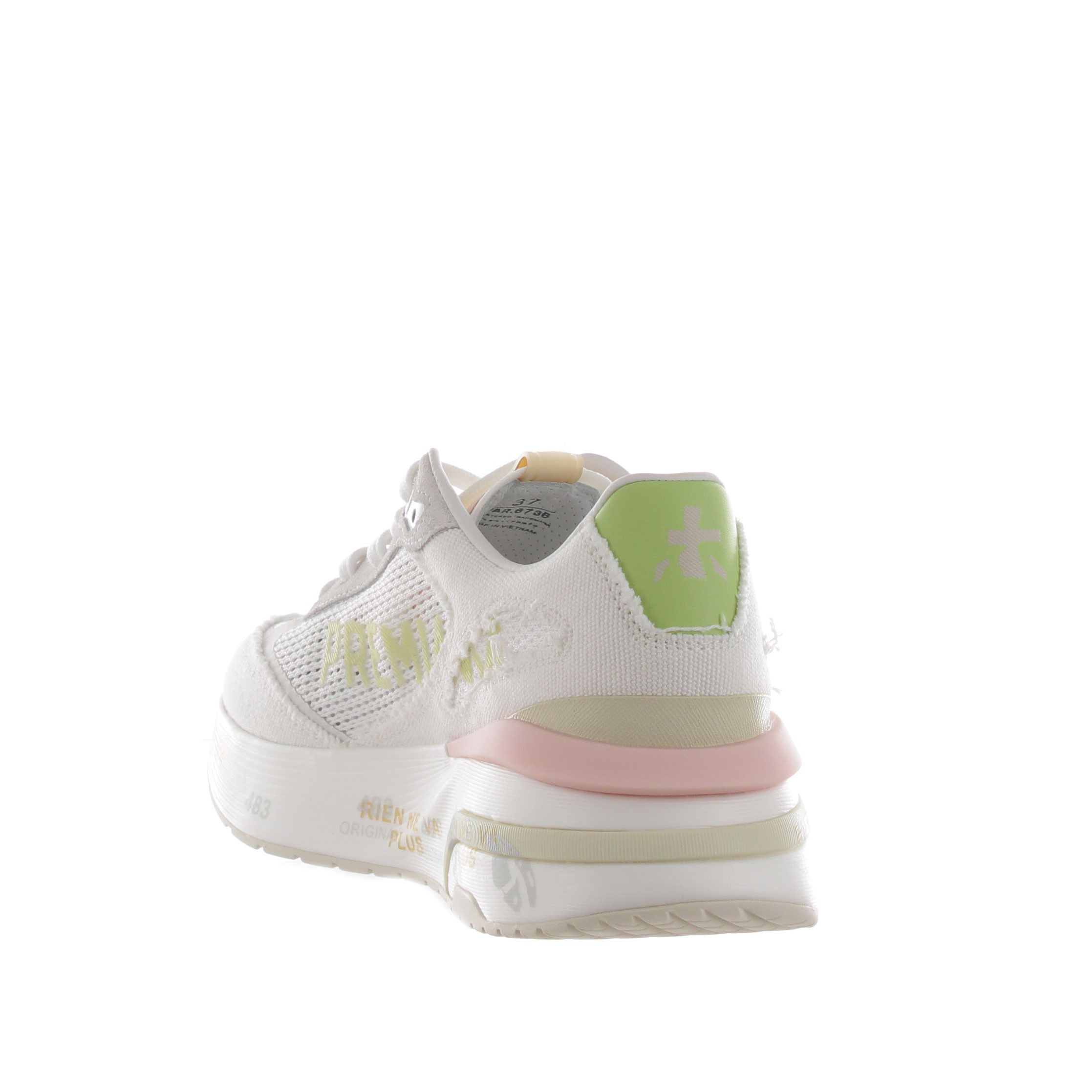 Premiata sneaker in camoscio e nylon da donna