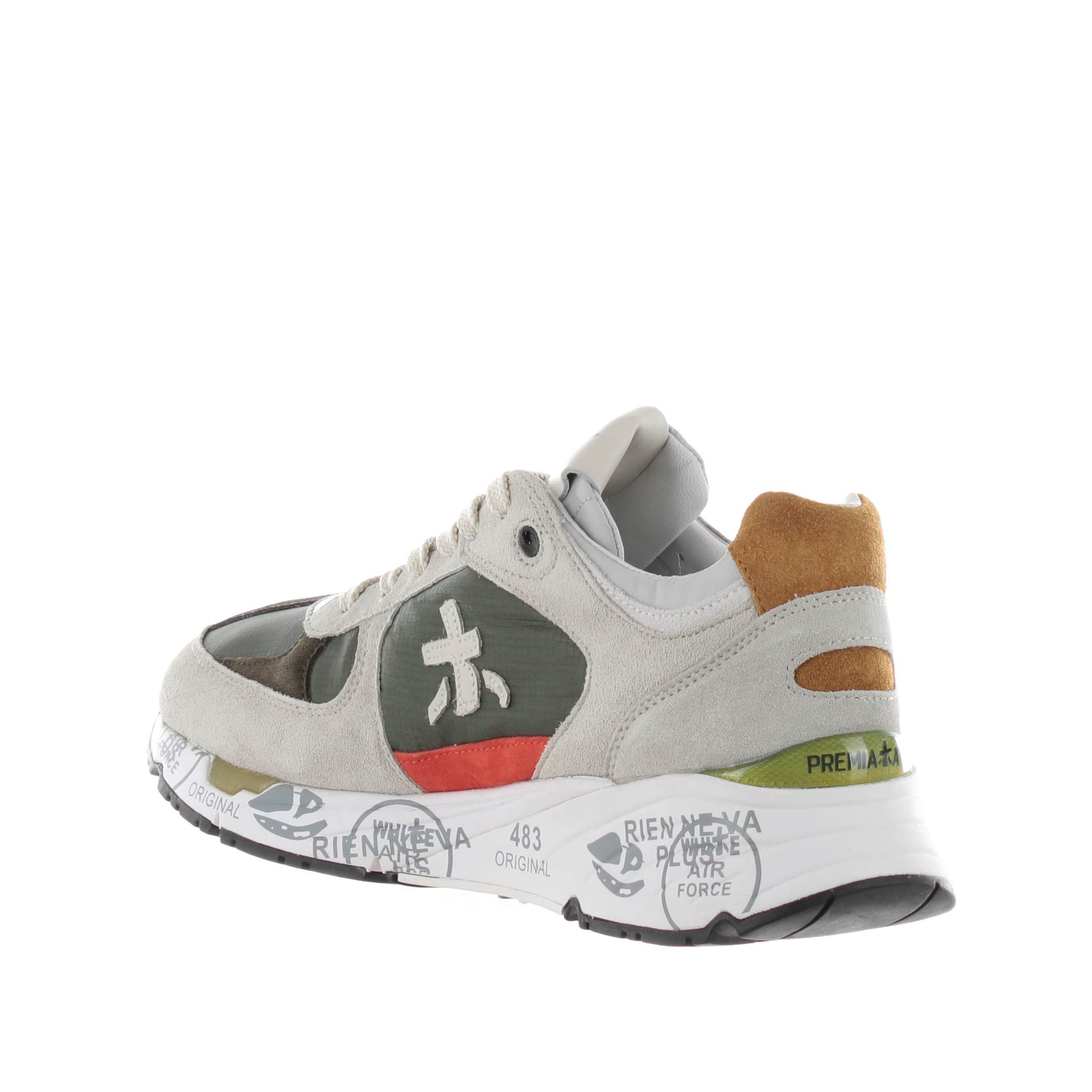 Premiata sneaker in camoscio e nylon da uomo