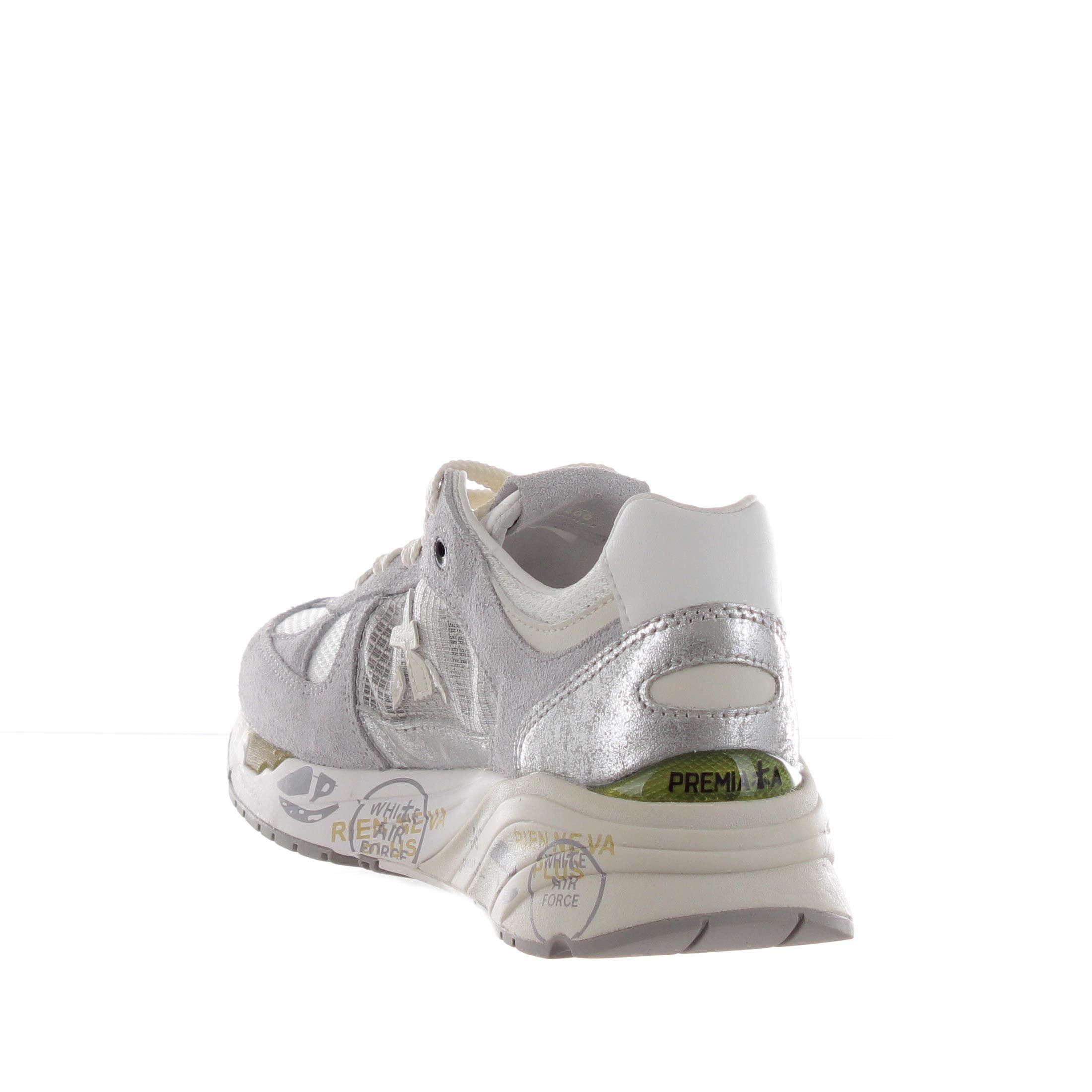 Premiata sneaker in camoscio e nylon da donna