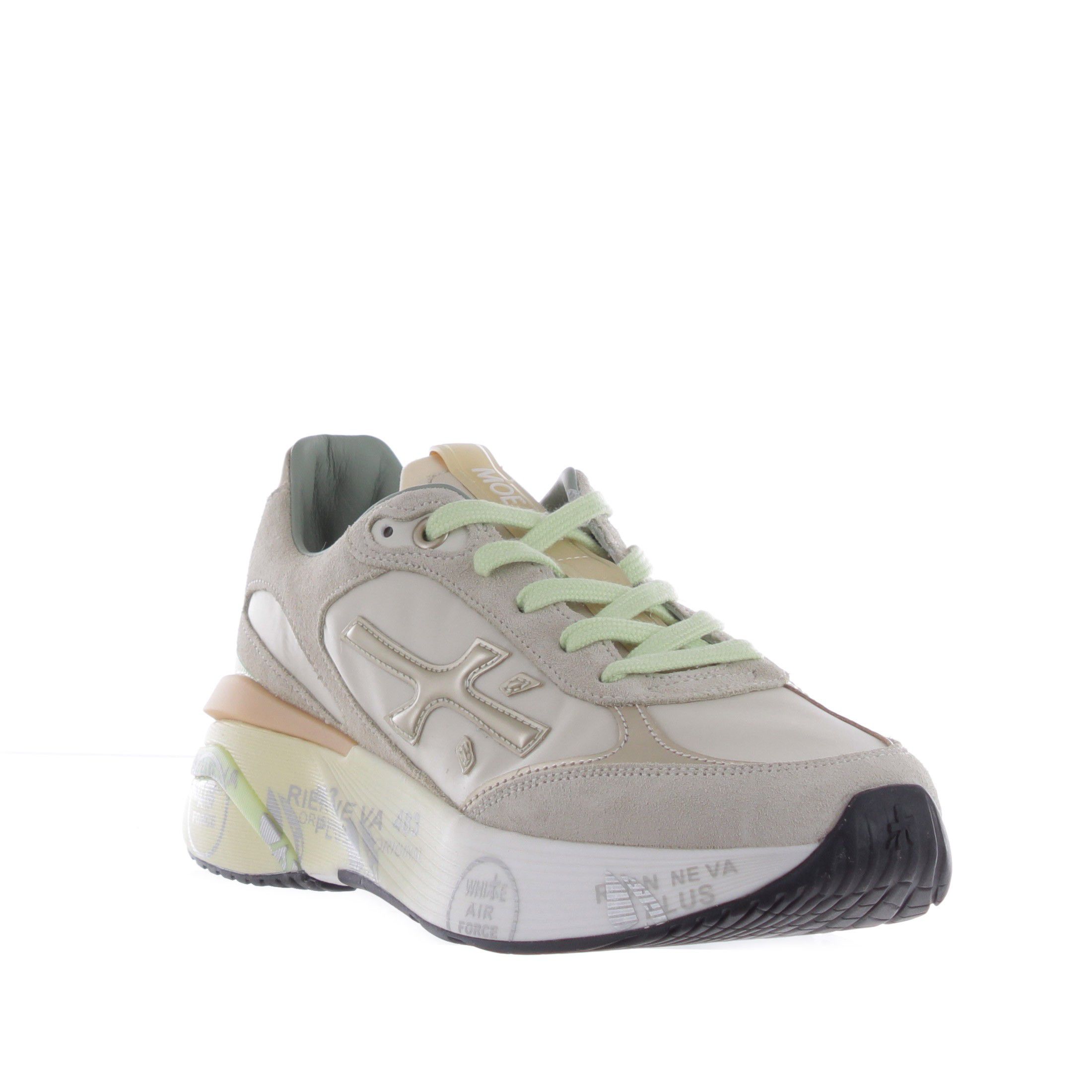 Premiata sneaker in camoscio e nylon da donna