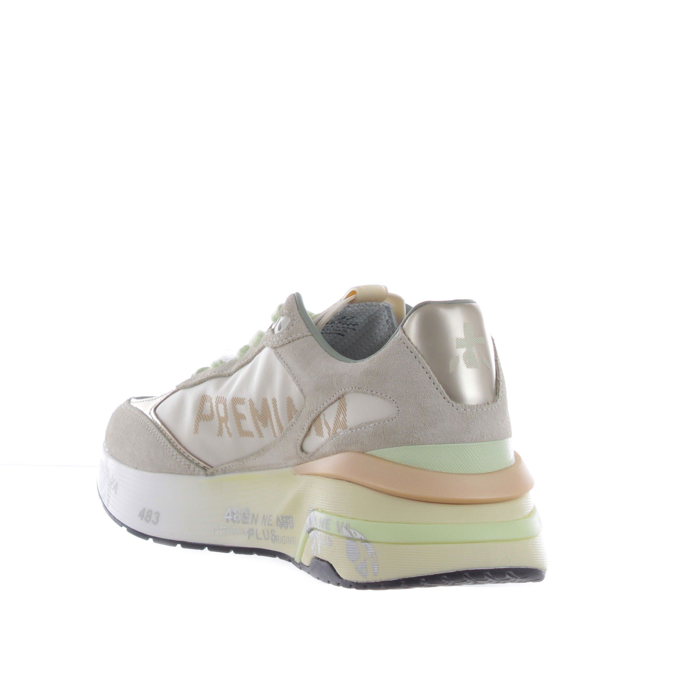Premiata sneaker in camoscio e nylon da donna