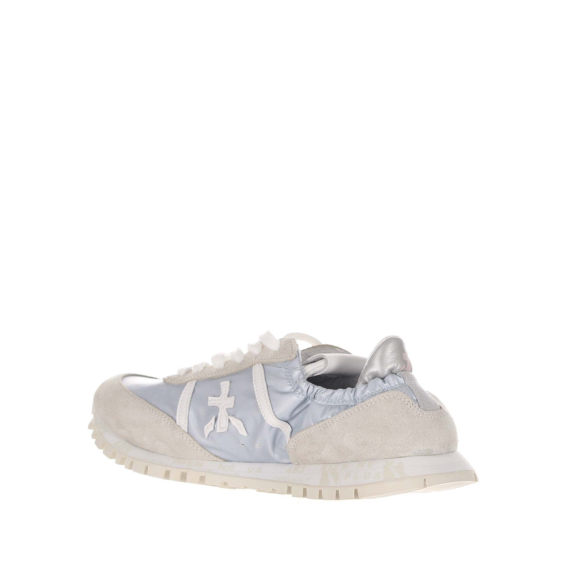 Premiata sneaker in camoscio e nylon perlato da donna