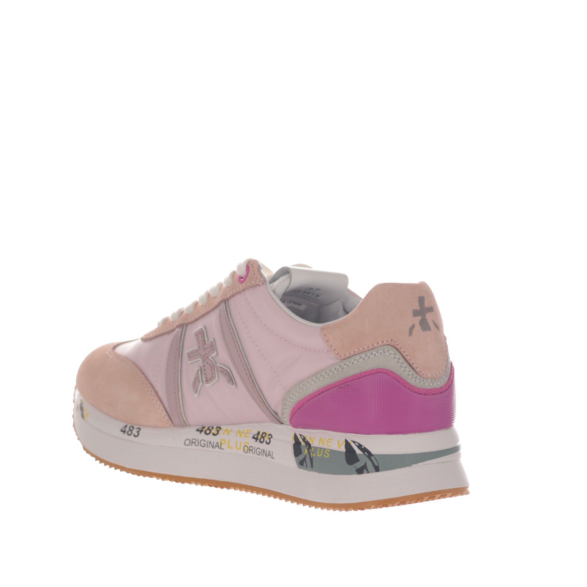 Premiata sneaker in camoscio e nylon da donna