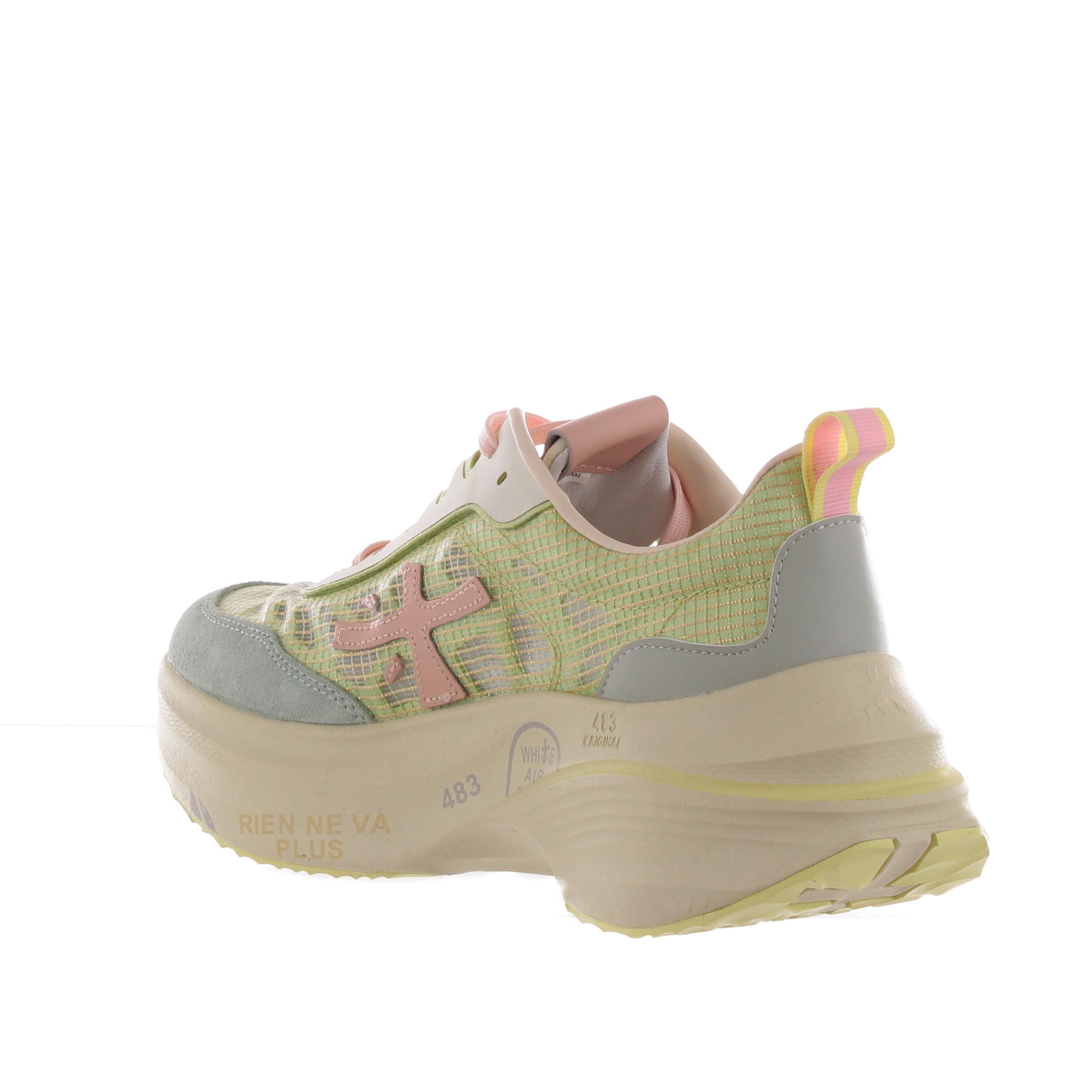Premiata sneaker in camoscio e nylon da donna