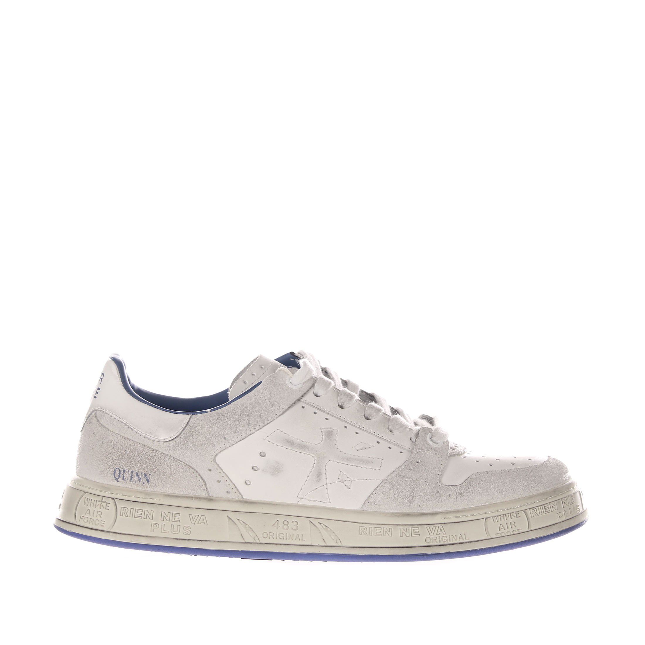 Premiata sneaker in camoscio e pelle da uomo