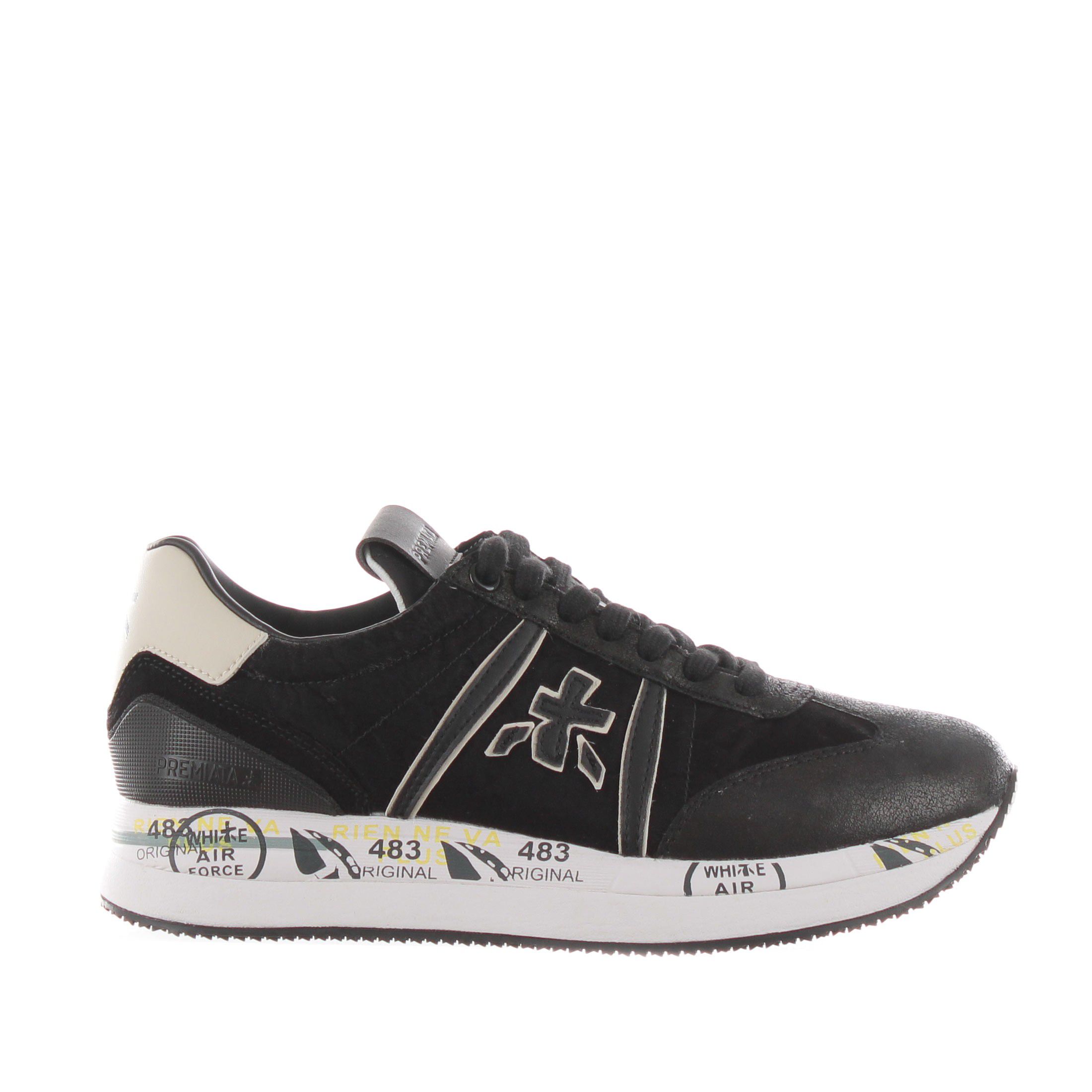 Premiata sneaker in pelle e nylon da donna