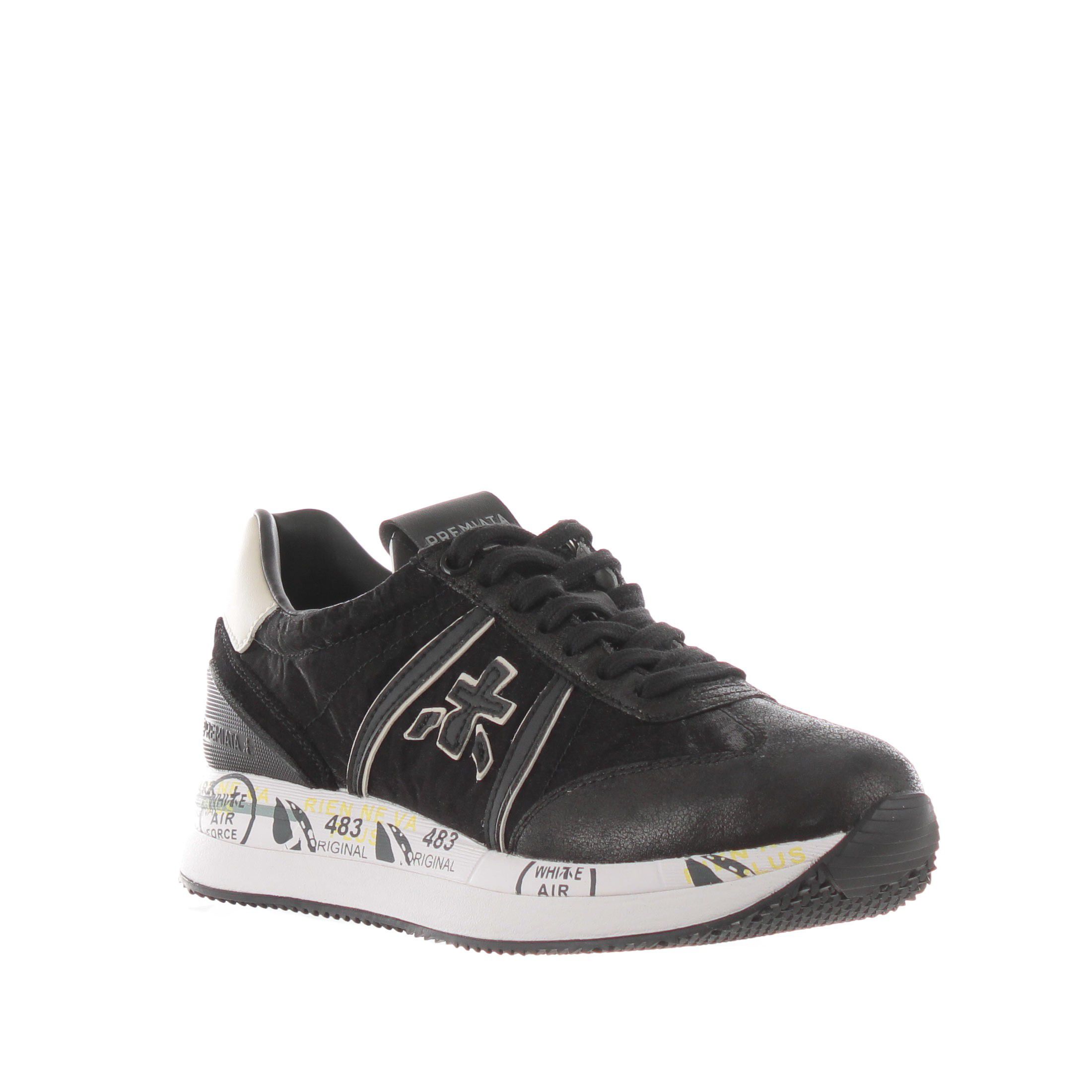 Premiata sneaker in pelle e nylon da donna