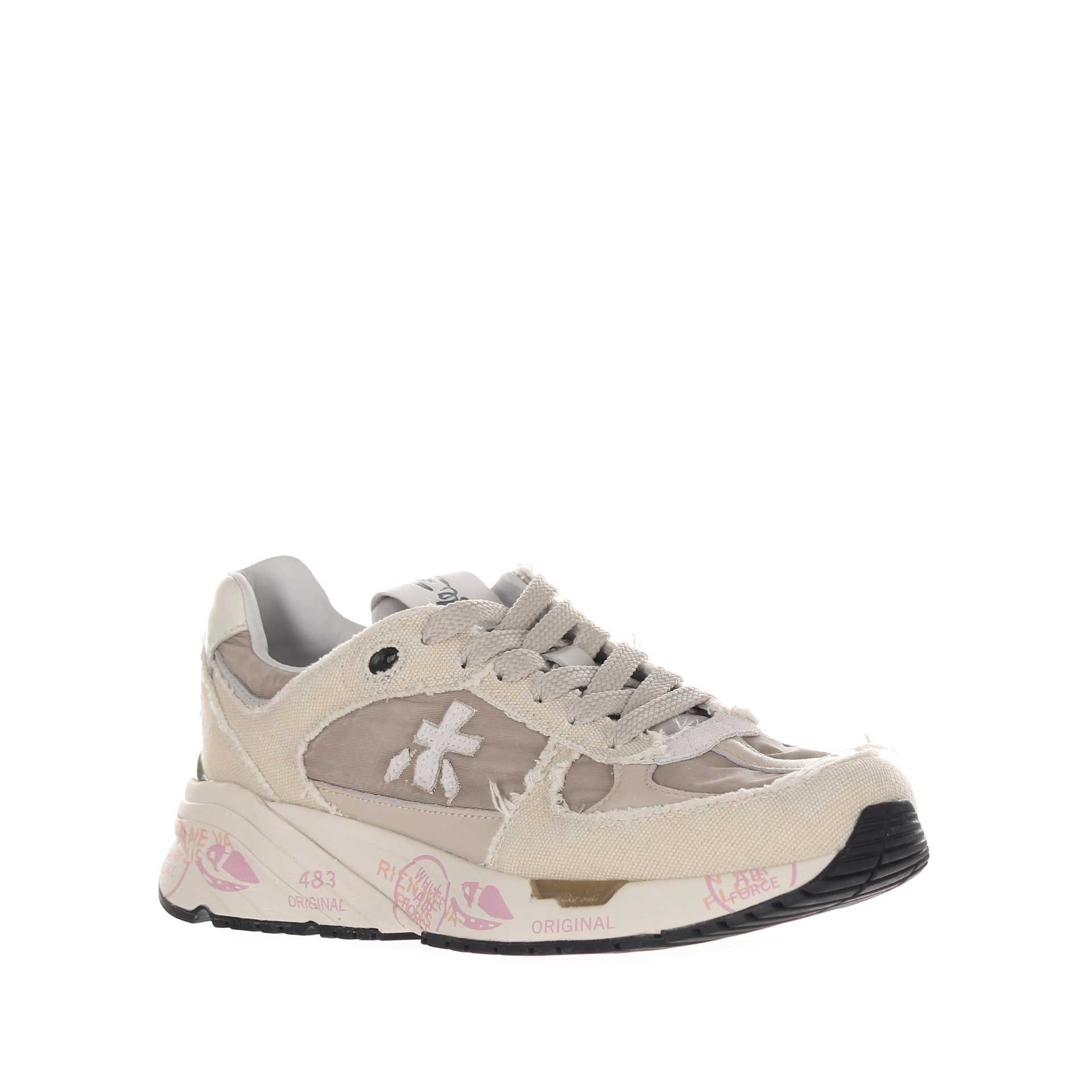 Premiata sneaker mase in camoscio e nylon da donna