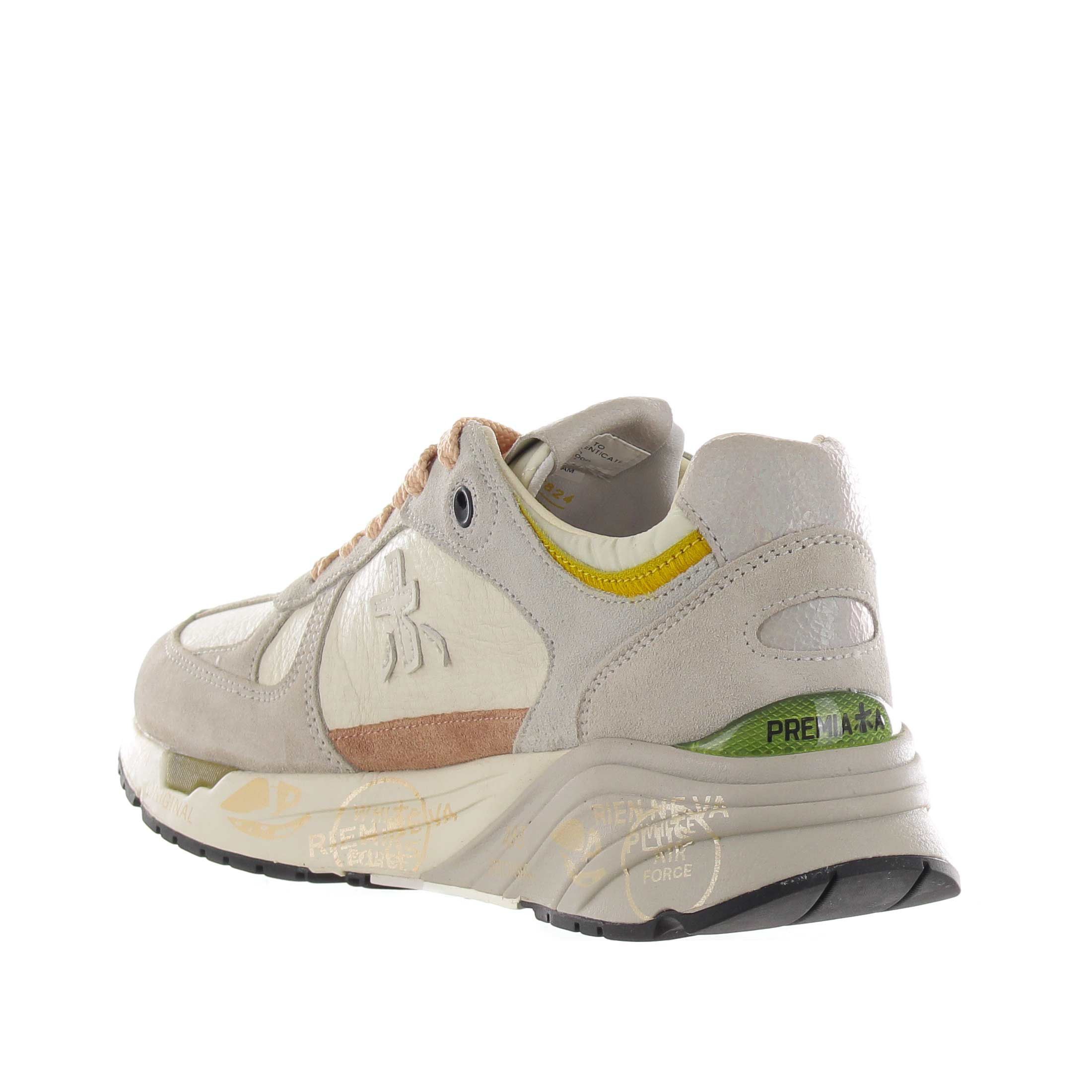 Premiata sneaker mased in camoscio e nylon da donna