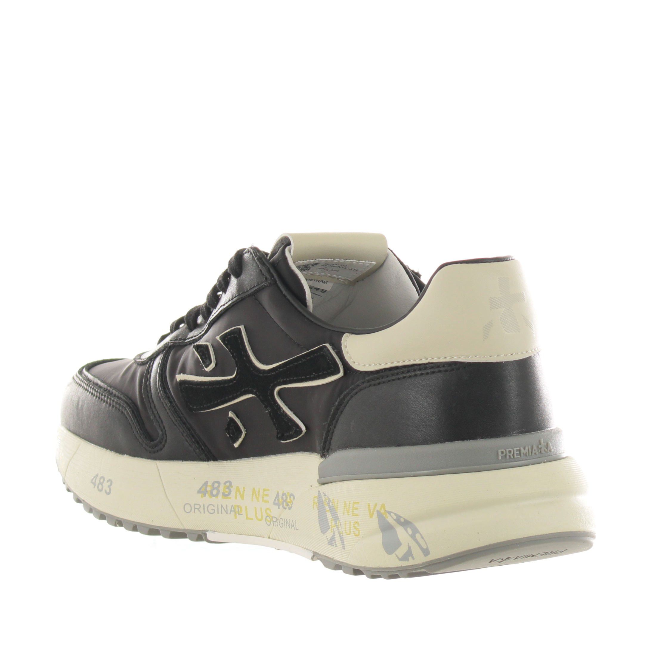 Premiata sneaker mick in pelle e tessuto tecnico da uomo