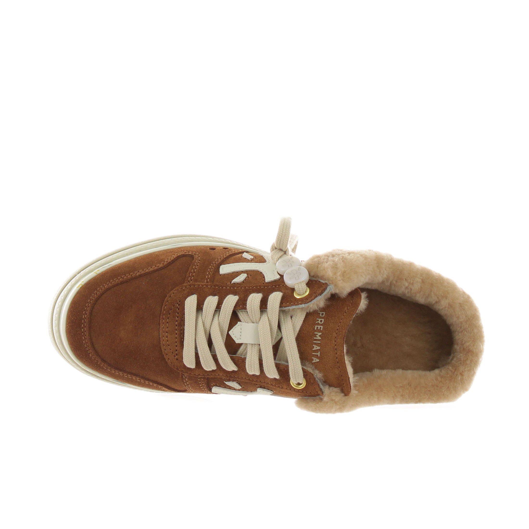 Premiata sneaker sabot in camoscio da donna