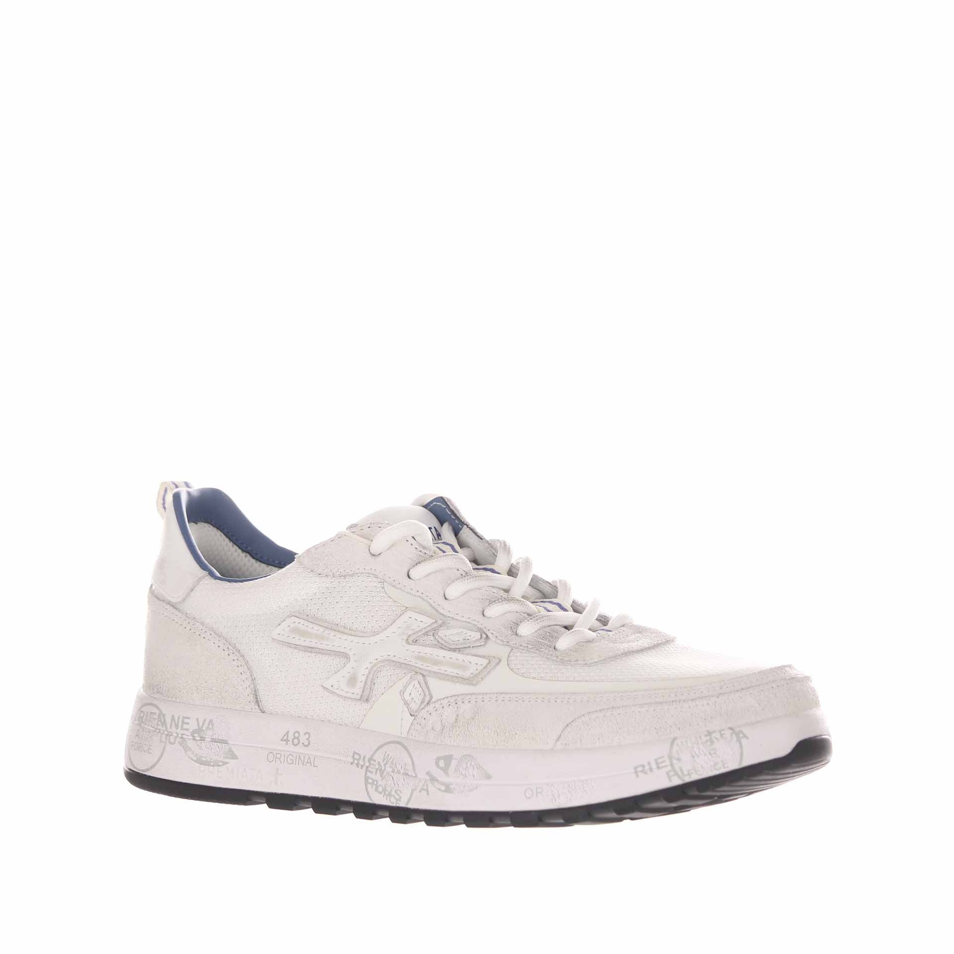 Premiata sneakers in camoscio e mesh a rete da uomo