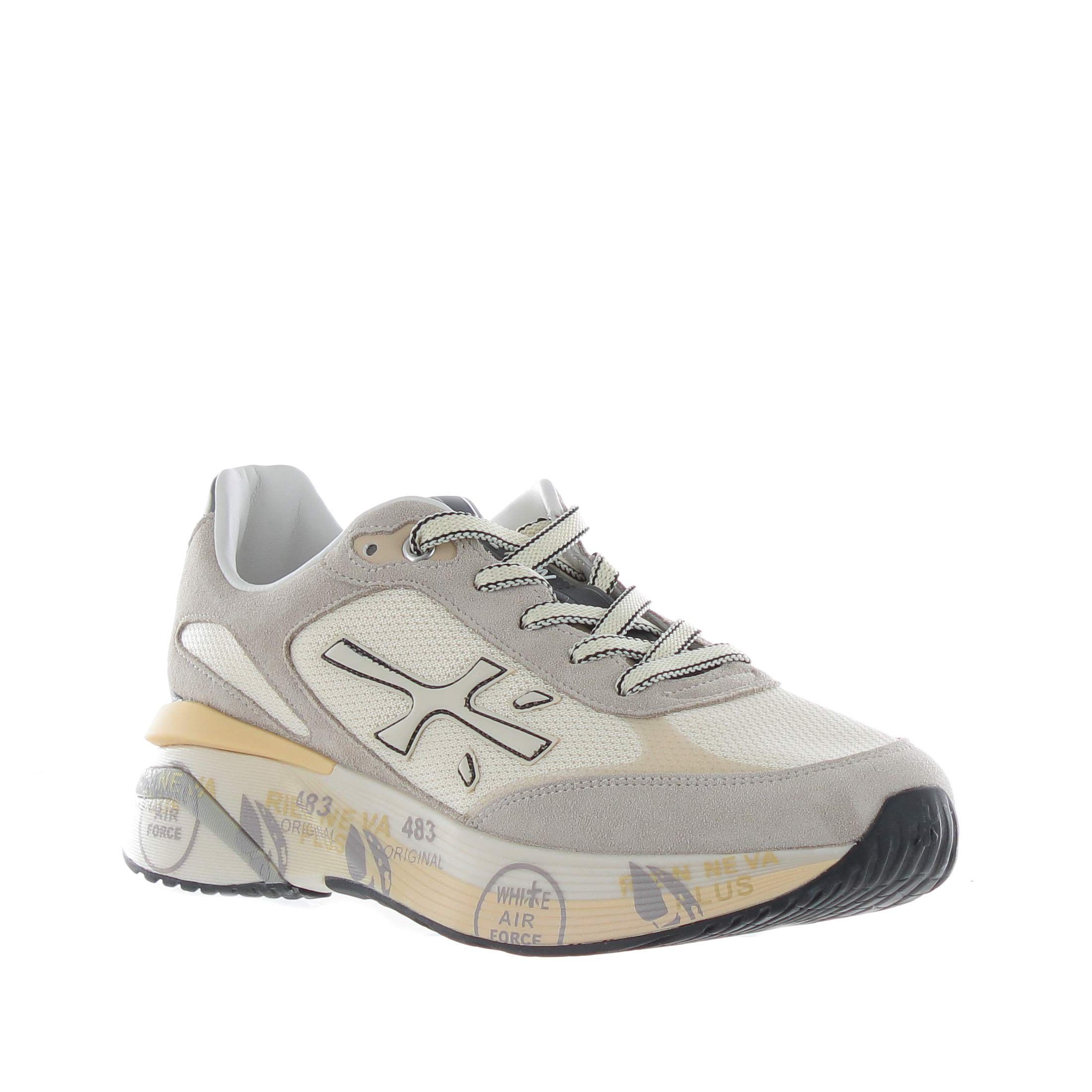 Premiata sneakers in camoscio e mesh a rete da uomo