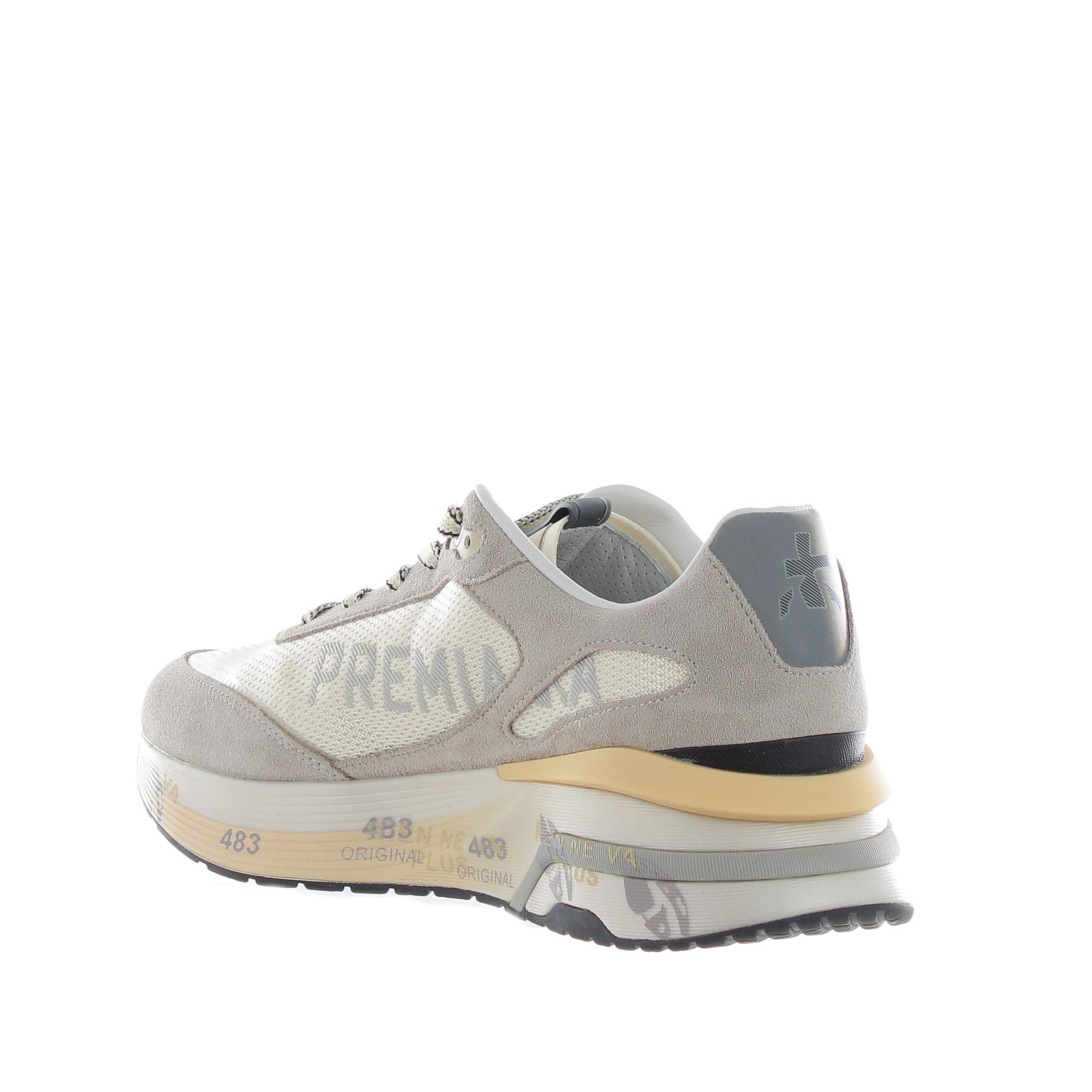 Premiata sneakers in camoscio e mesh a rete da uomo
