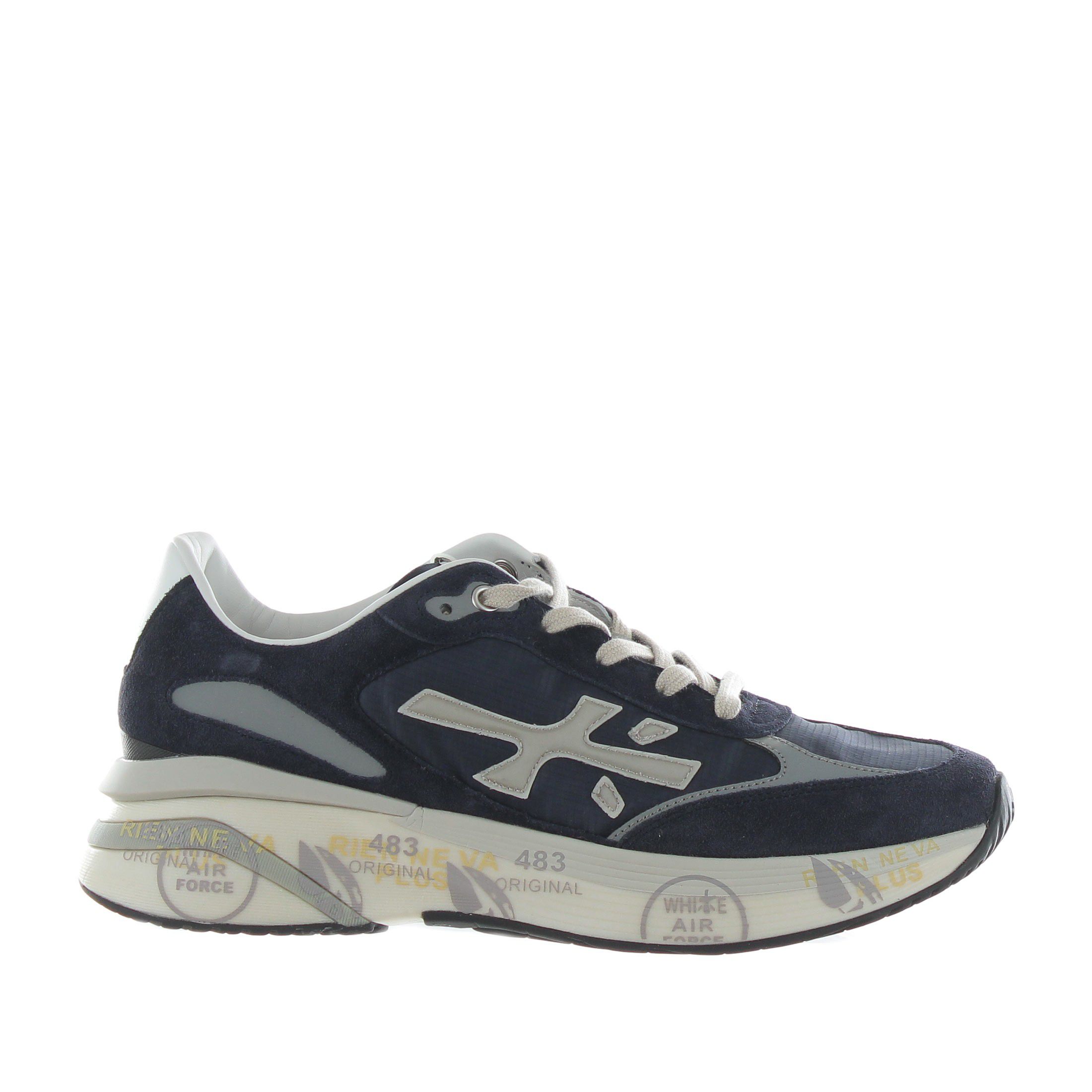Premiata sneakers in camoscio e nylon da uomo