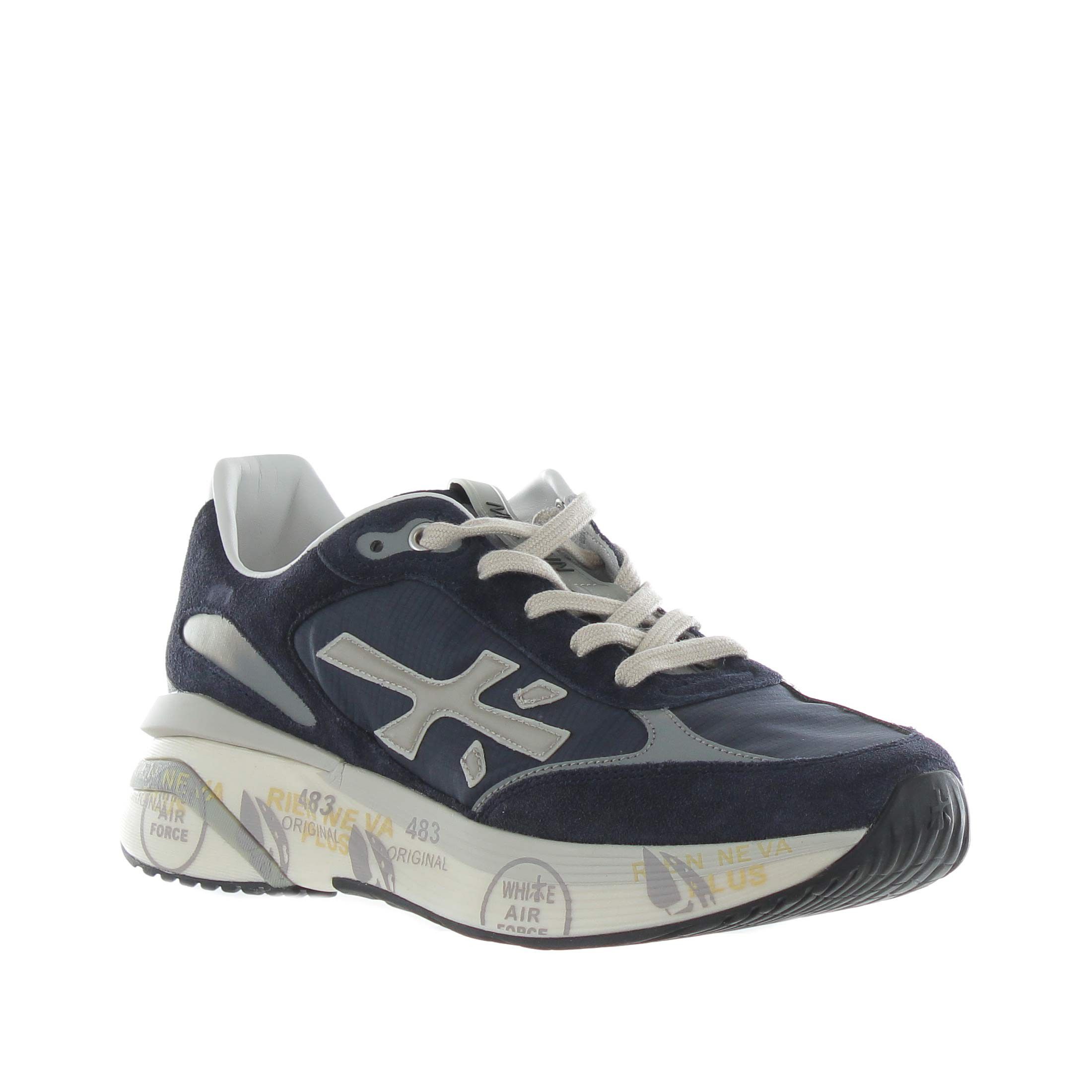Premiata sneakers in camoscio e nylon da uomo