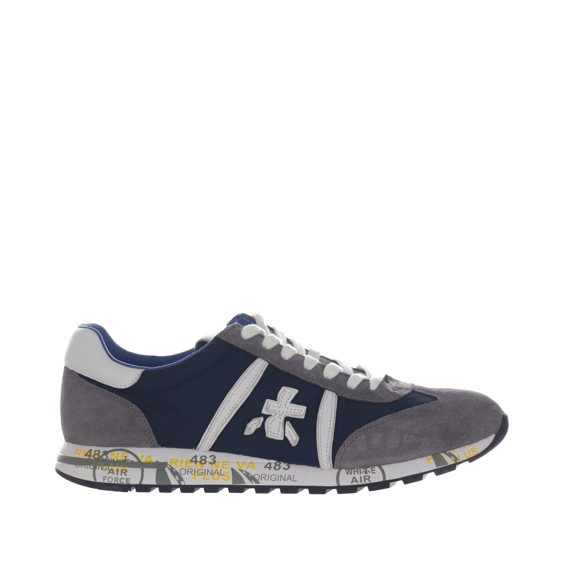 Premiata sneakers in camoscio e nylon da uomo