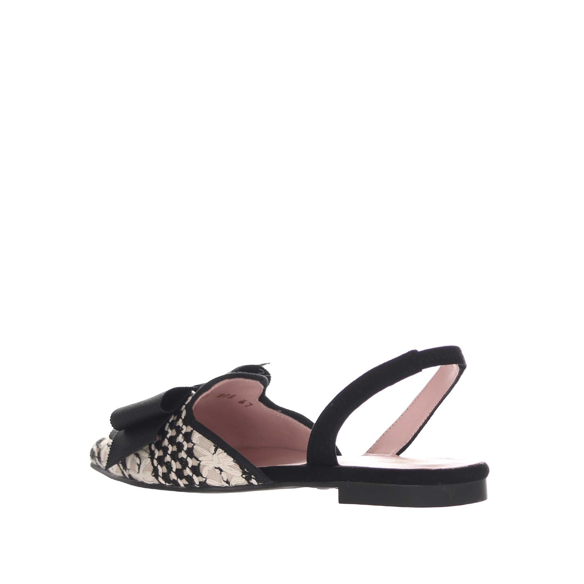 Pretty ballerinas ballerina slingback yvette in tessuto con fiocco da donna