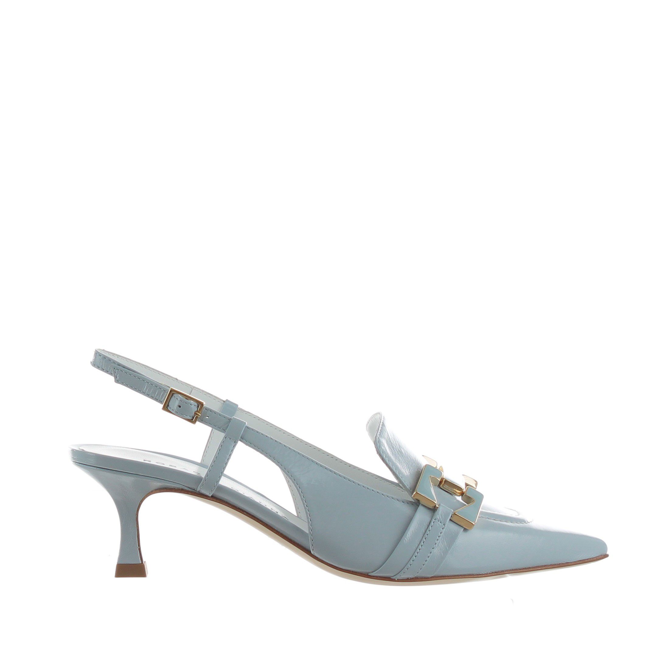 Rosario d'anna slingback in vernice con tacco midi da donna