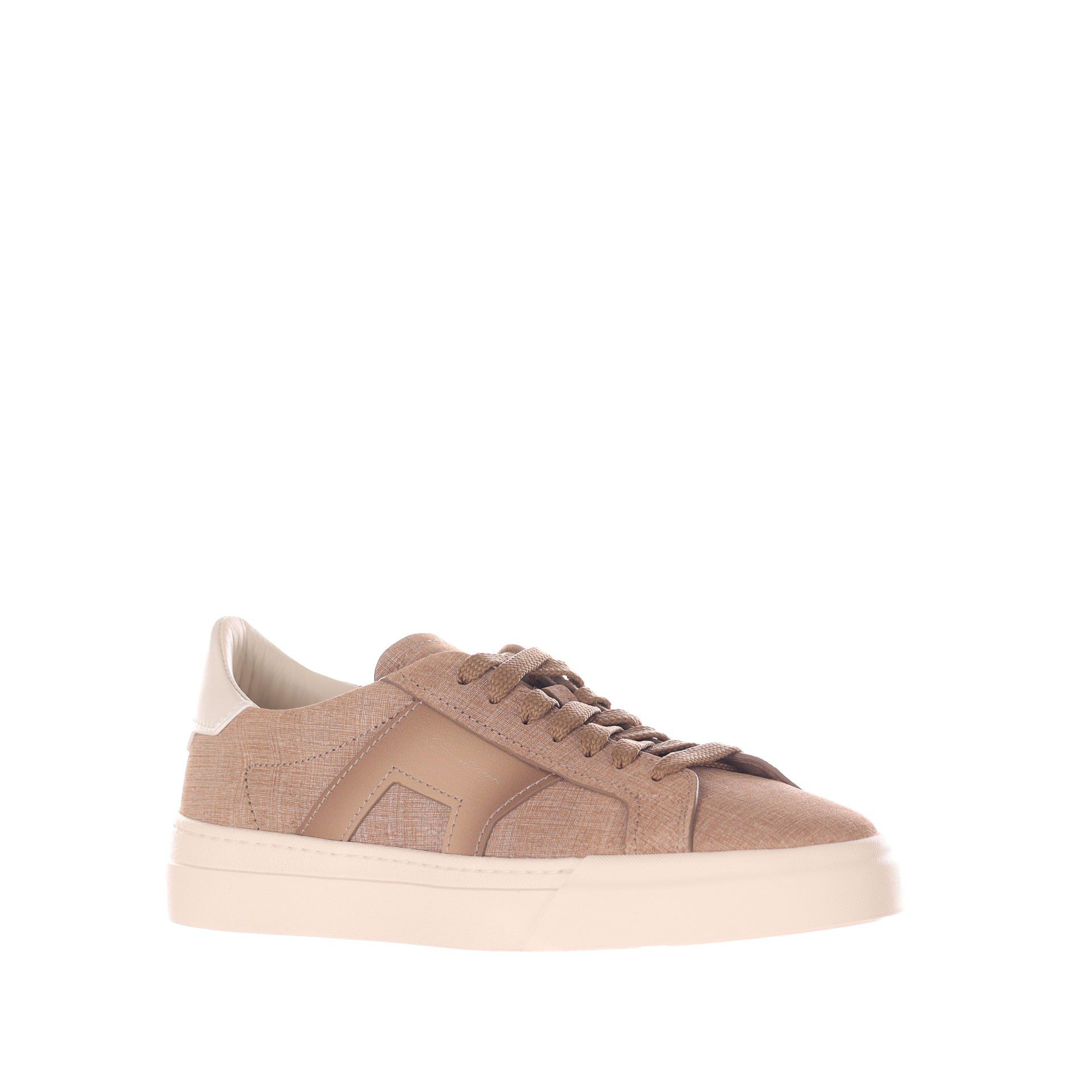 Santoni double buckle sneaker in canvas  da uomo