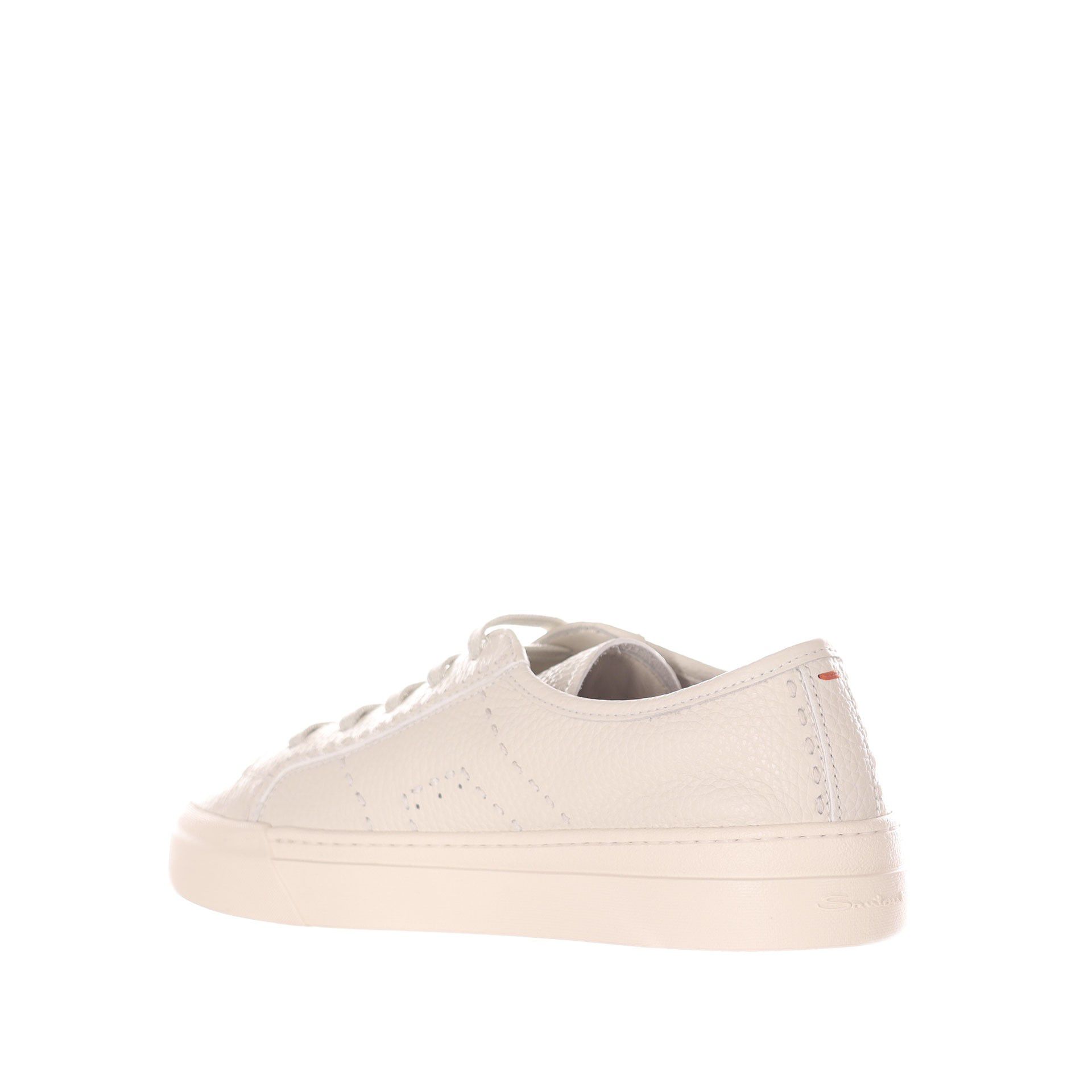 Santoni double buckle sneaker in pelle bottalata  da uomo