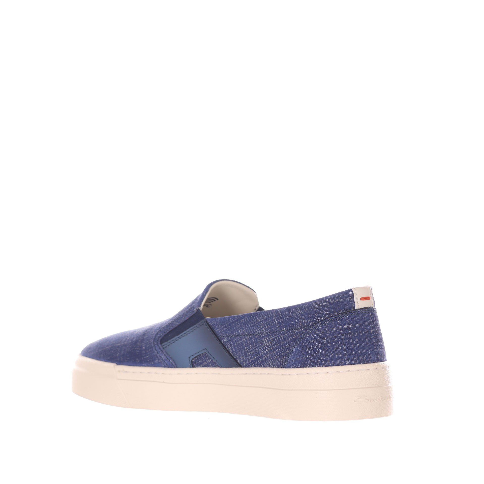 Santoni slip on in canvas da uomo