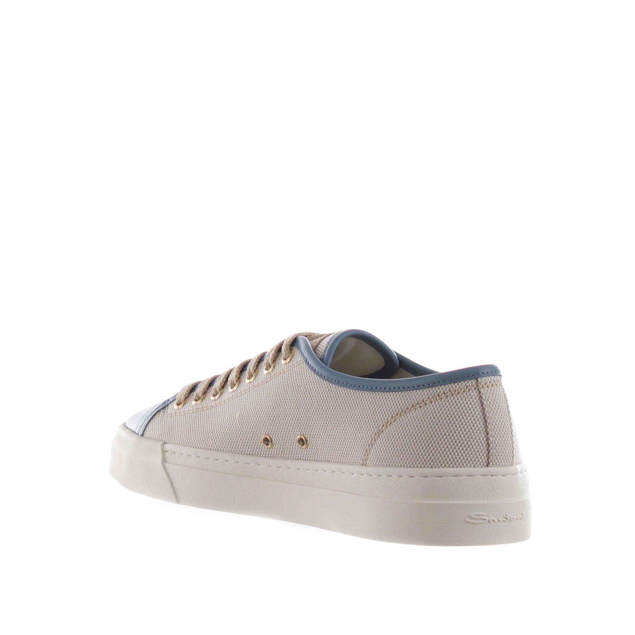 Santoni sneaker in pelle e canvas da uomo